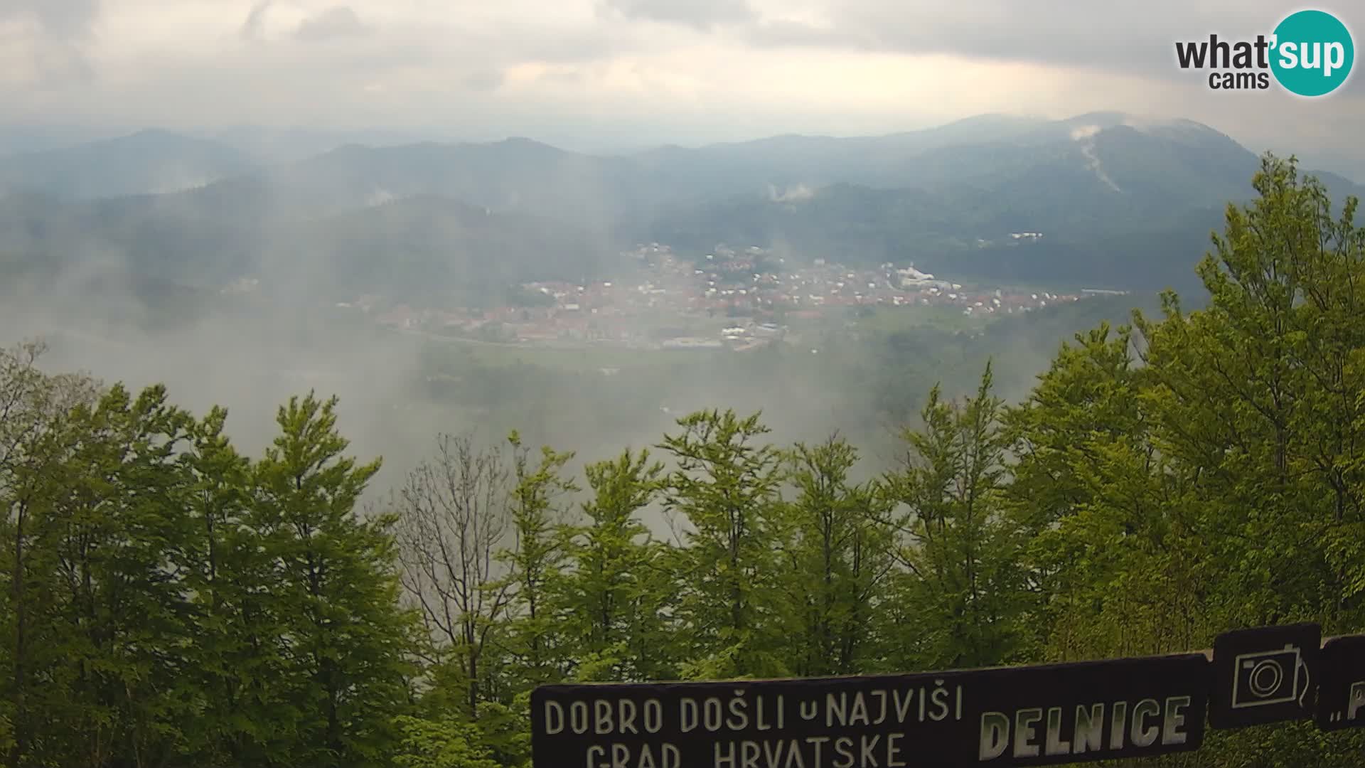Panorama Delnice – vom Skigebiet Petehovac