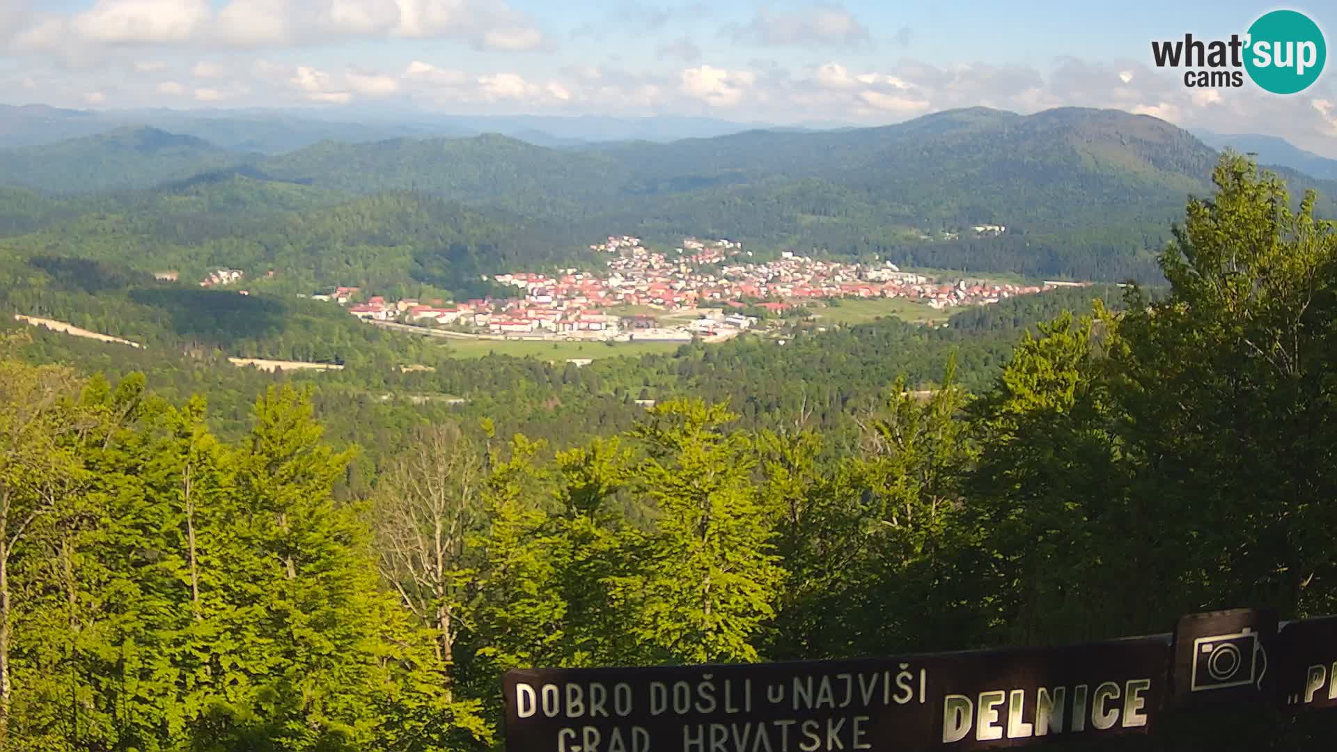 Panorama Delnice – vom Skigebiet Petehovac