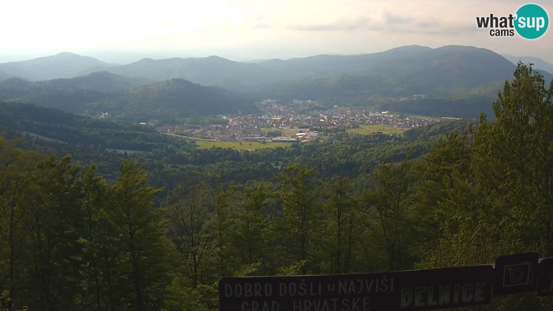 Panorama Delnice – vom Skigebiet Petehovac