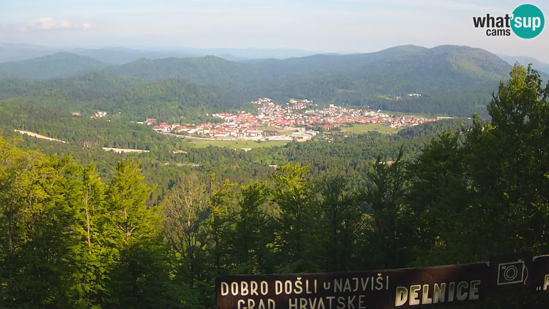 Panorama Delnice – vom Skigebiet Petehovac