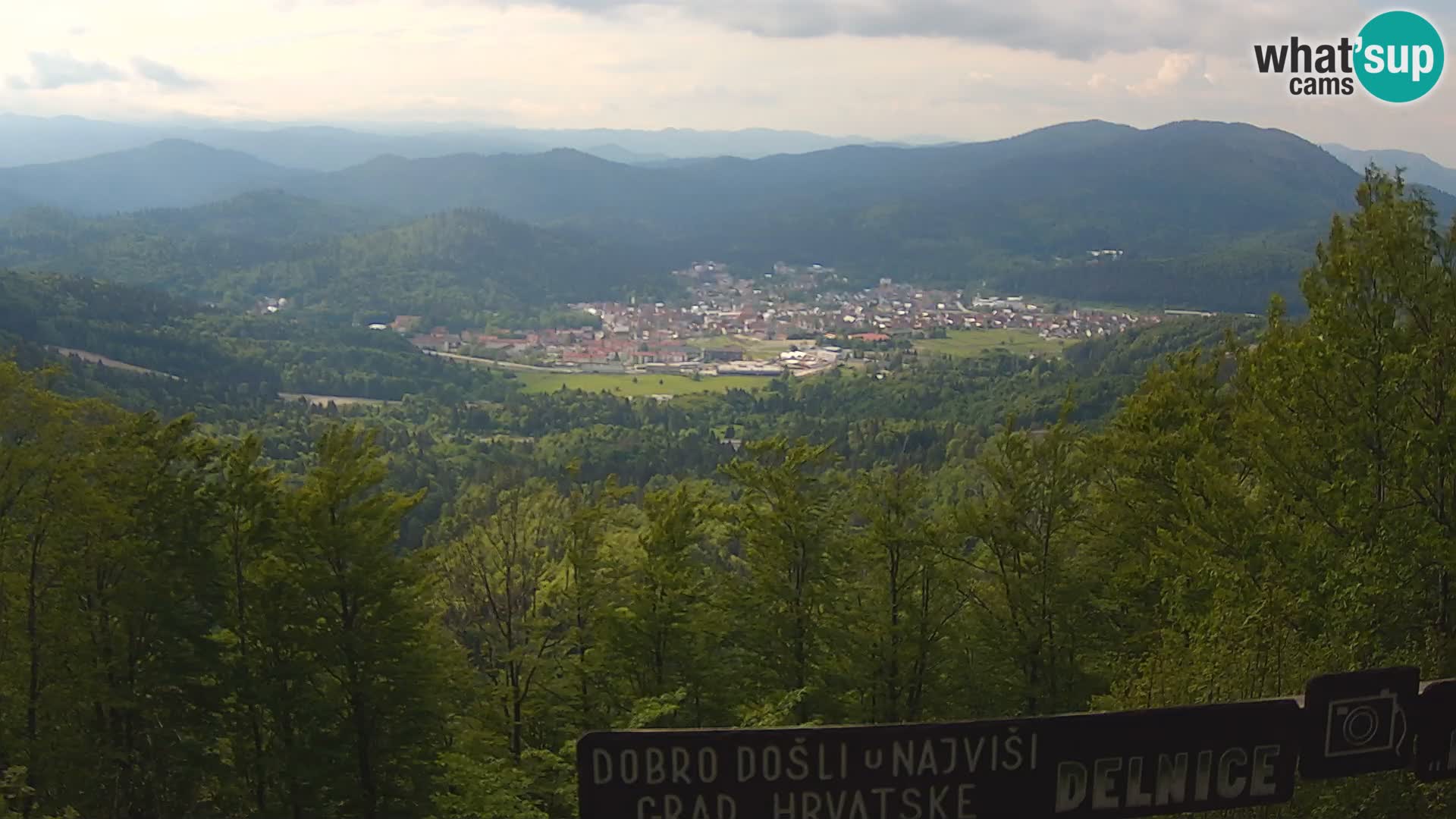 Panorama Delnice – vom Skigebiet Petehovac