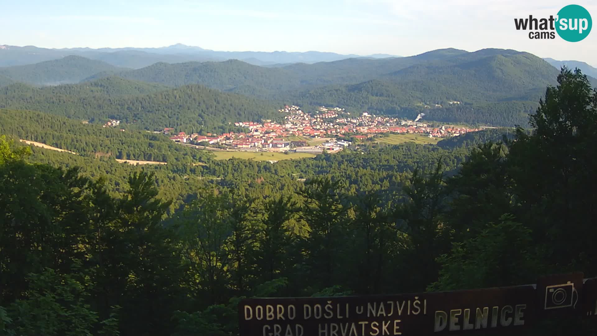 Panorama Delnice – vom Skigebiet Petehovac