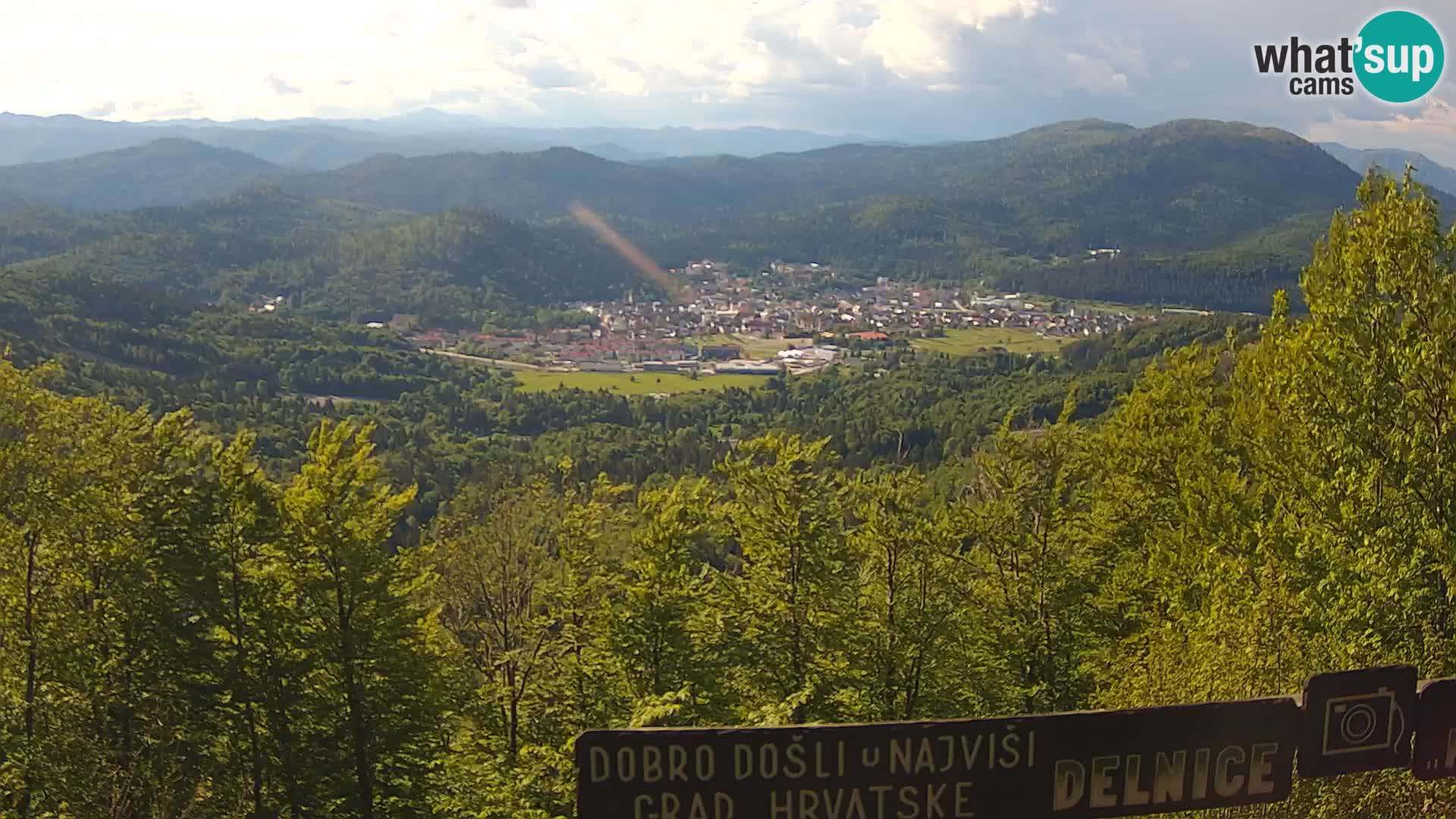 Panorama Delnice – vom Skigebiet Petehovac
