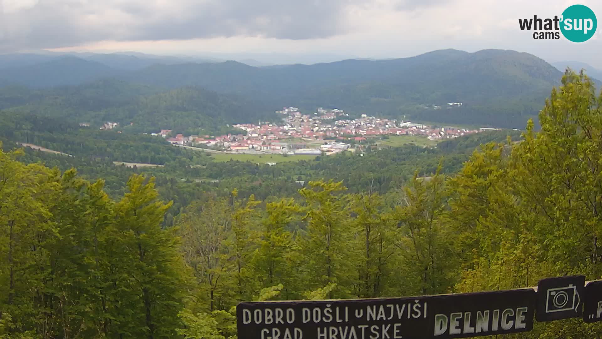 Panorama Delnice – vom Skigebiet Petehovac