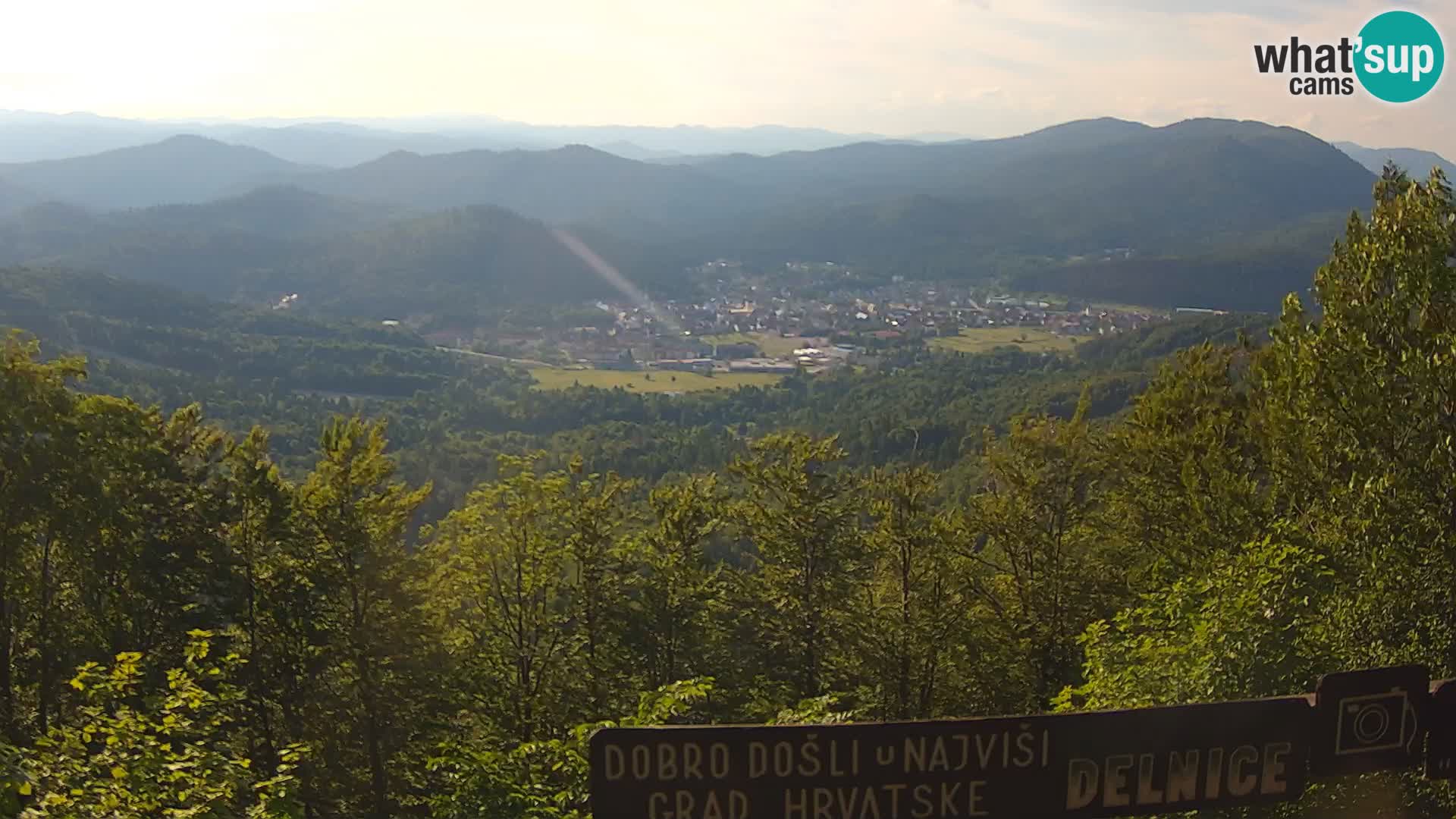 Panorama Delnice – vom Skigebiet Petehovac