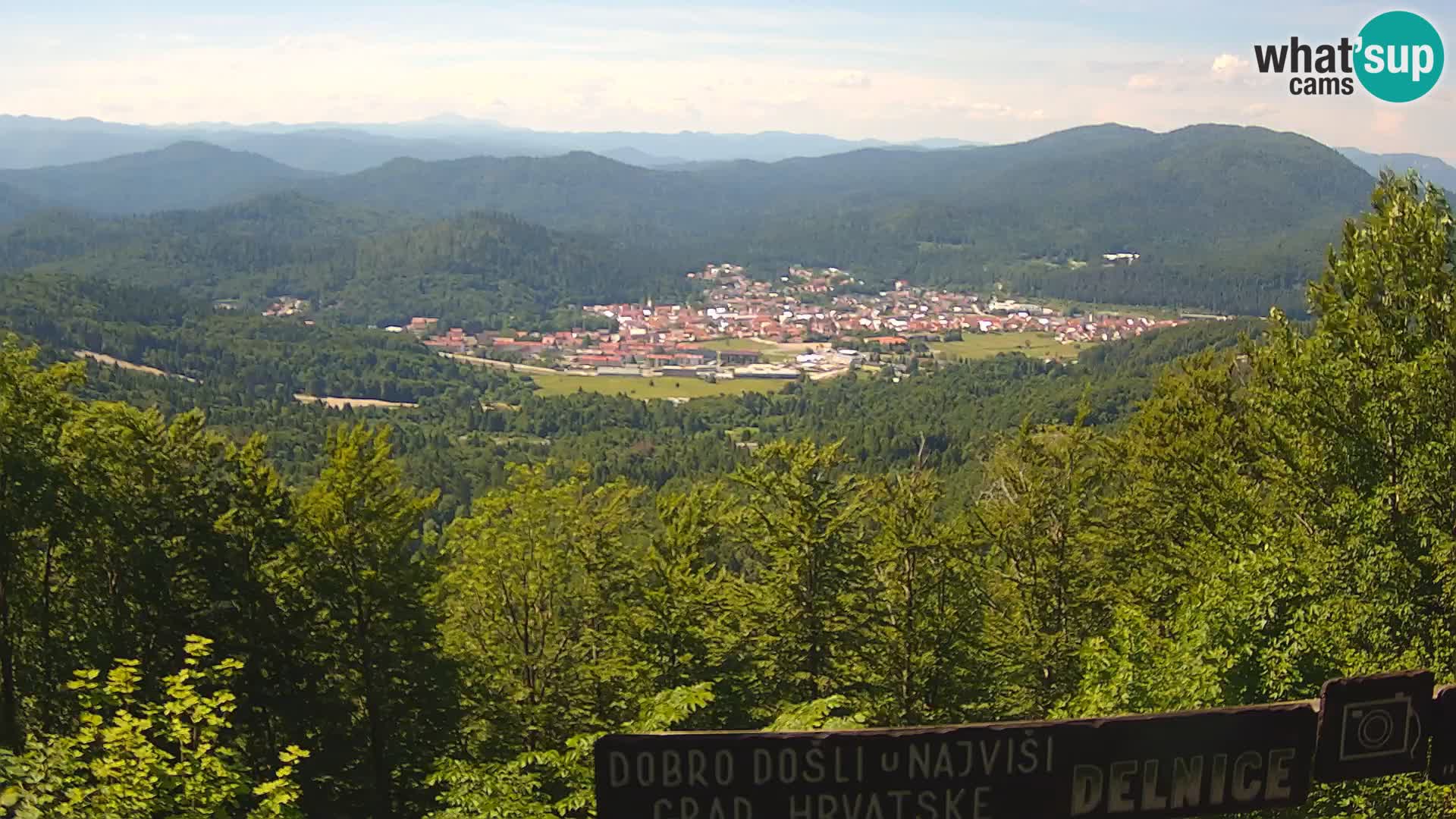 Panorama Delnice – vom Skigebiet Petehovac