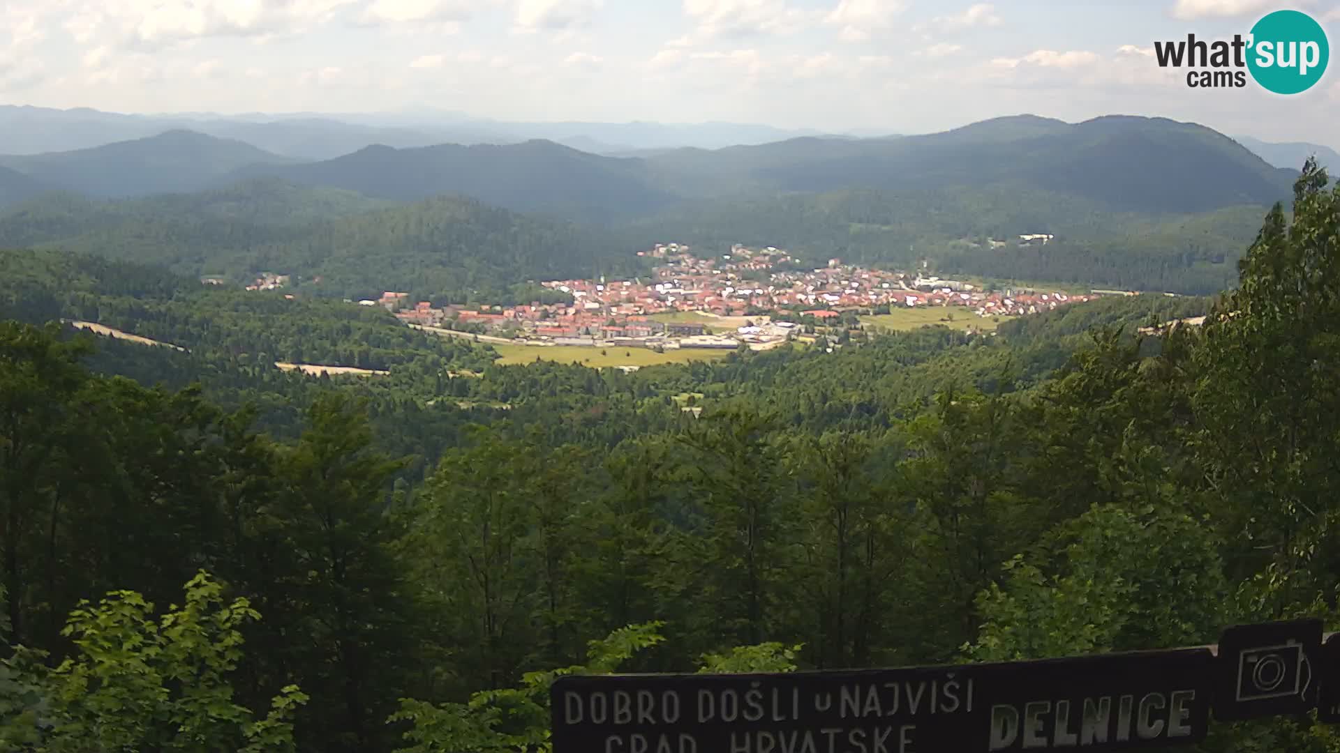 Panorama Delnice – vom Skigebiet Petehovac