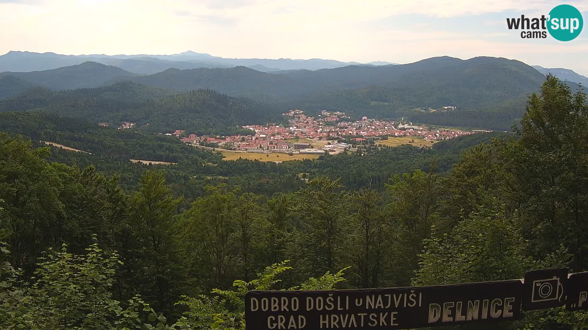Panorama Delnice – vom Skigebiet Petehovac