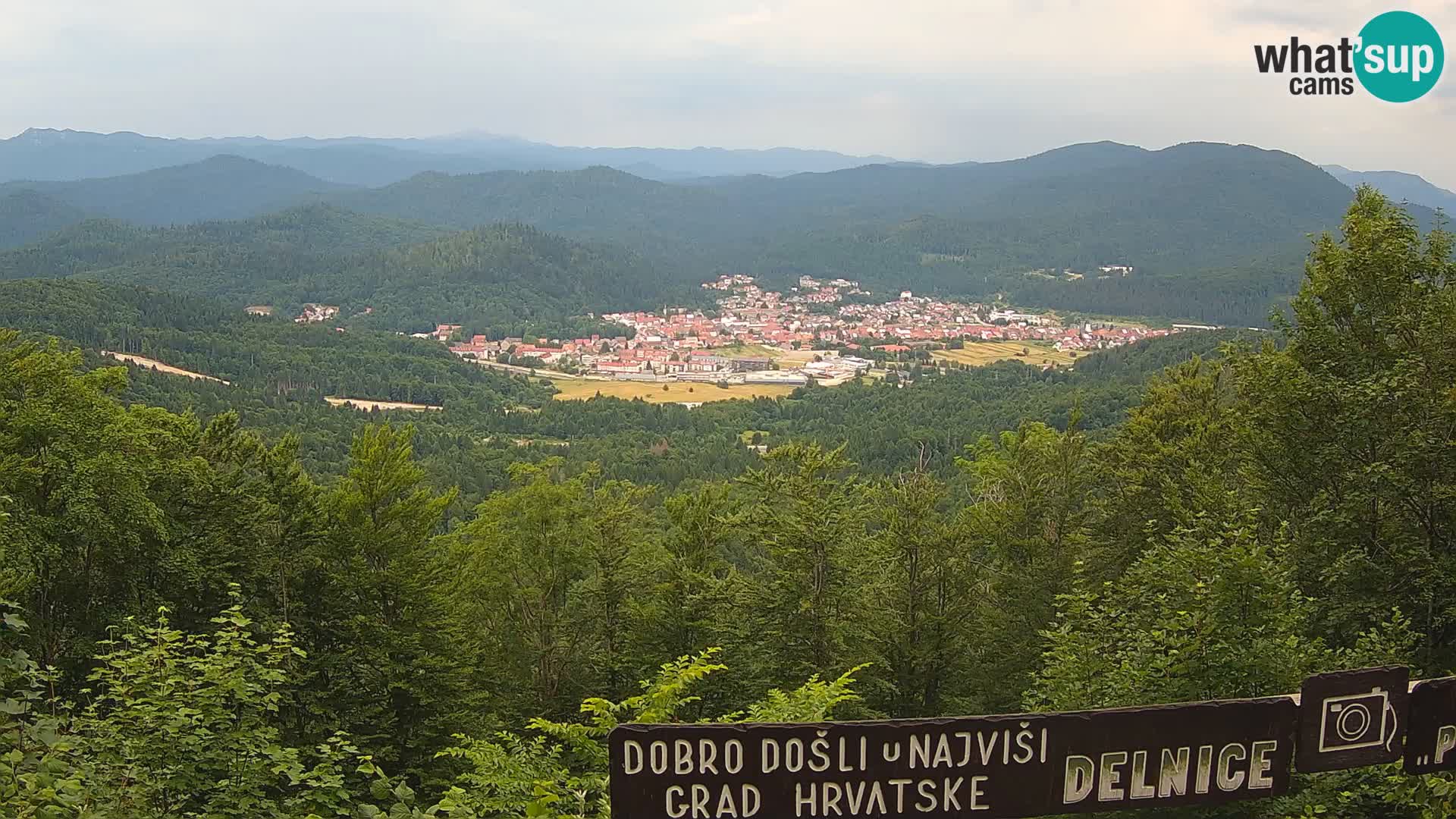 Panorama Delnice – vom Skigebiet Petehovac