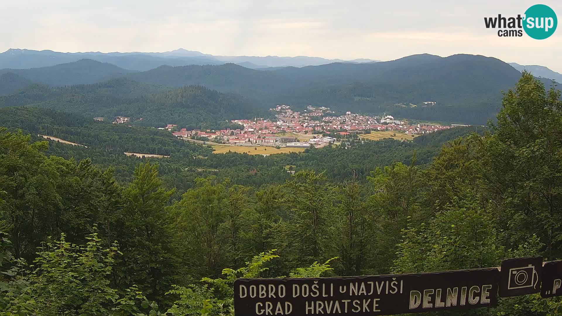 Panorama Delnice – vom Skigebiet Petehovac