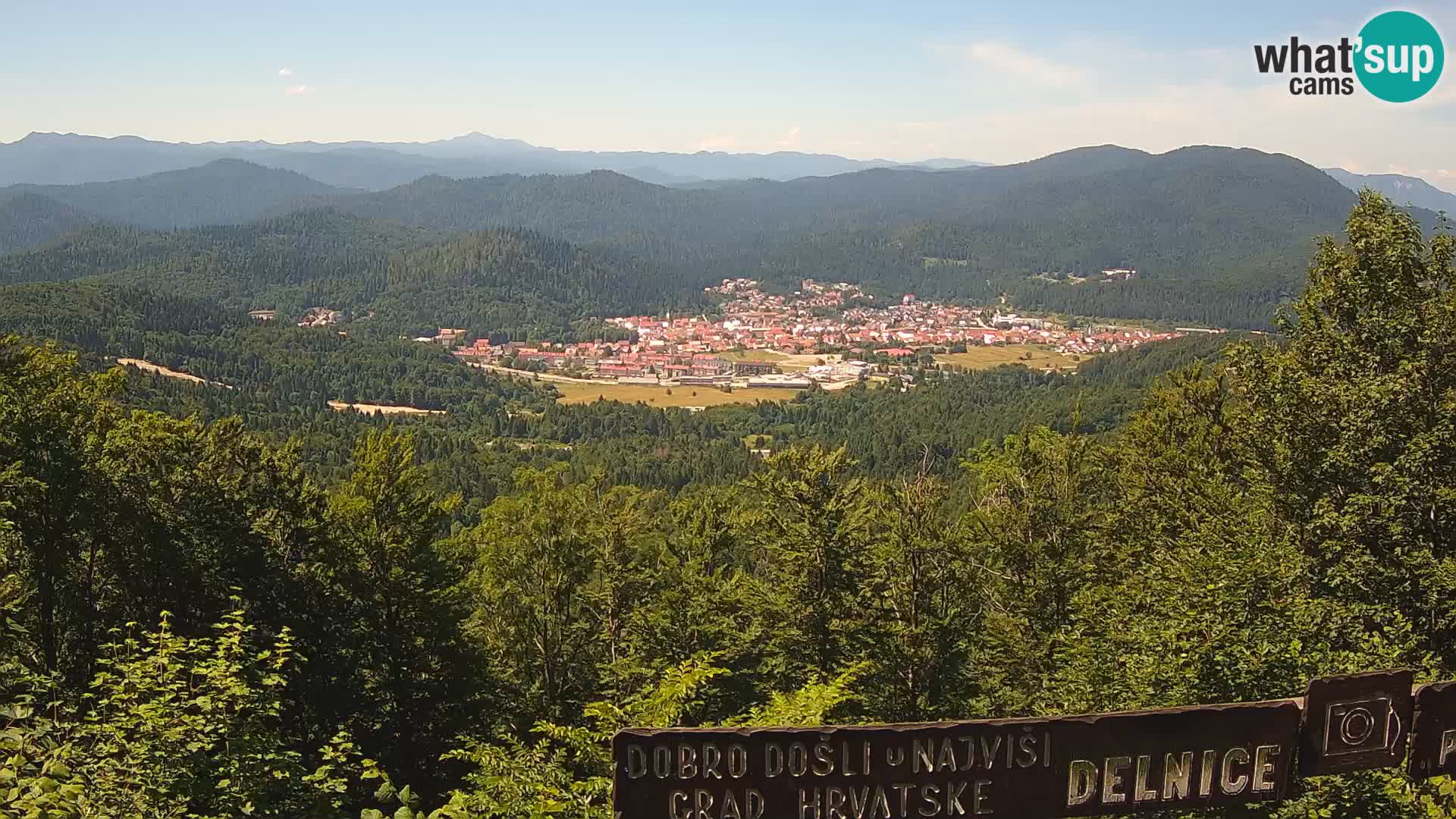 Panorama Delnice – vom Skigebiet Petehovac
