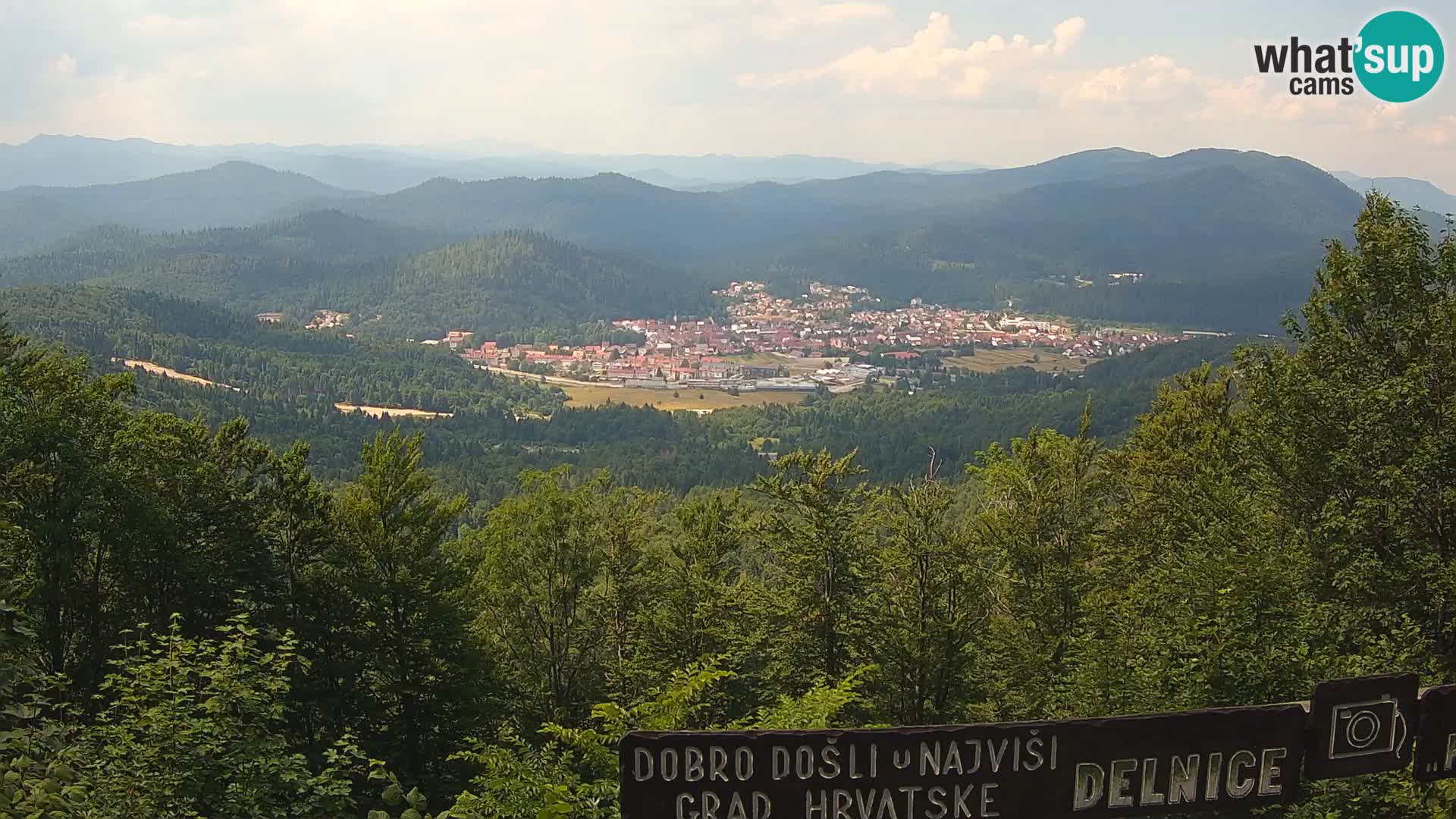 Panorama Delnice – vom Skigebiet Petehovac