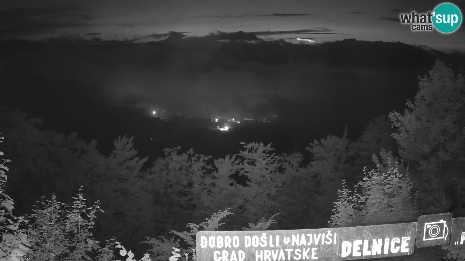 Panorama Delnice – vom Skigebiet Petehovac