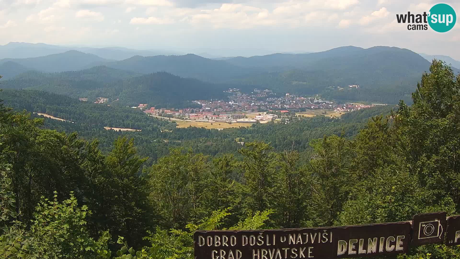 Panorama Delnice – vom Skigebiet Petehovac