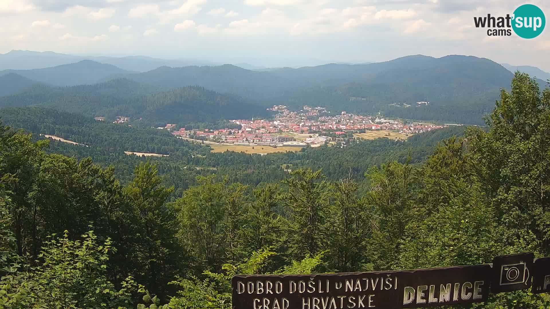 Panorama Delnice – vom Skigebiet Petehovac