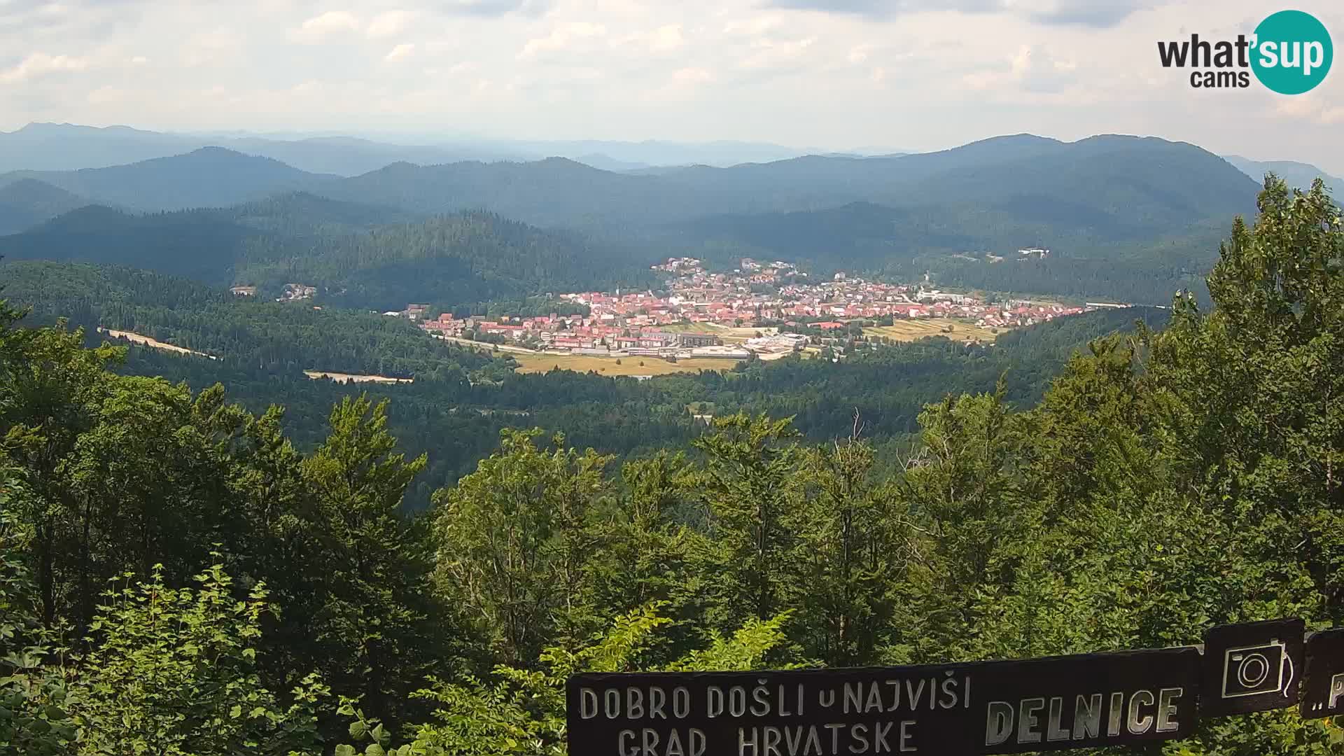 Panorama Delnice – vom Skigebiet Petehovac