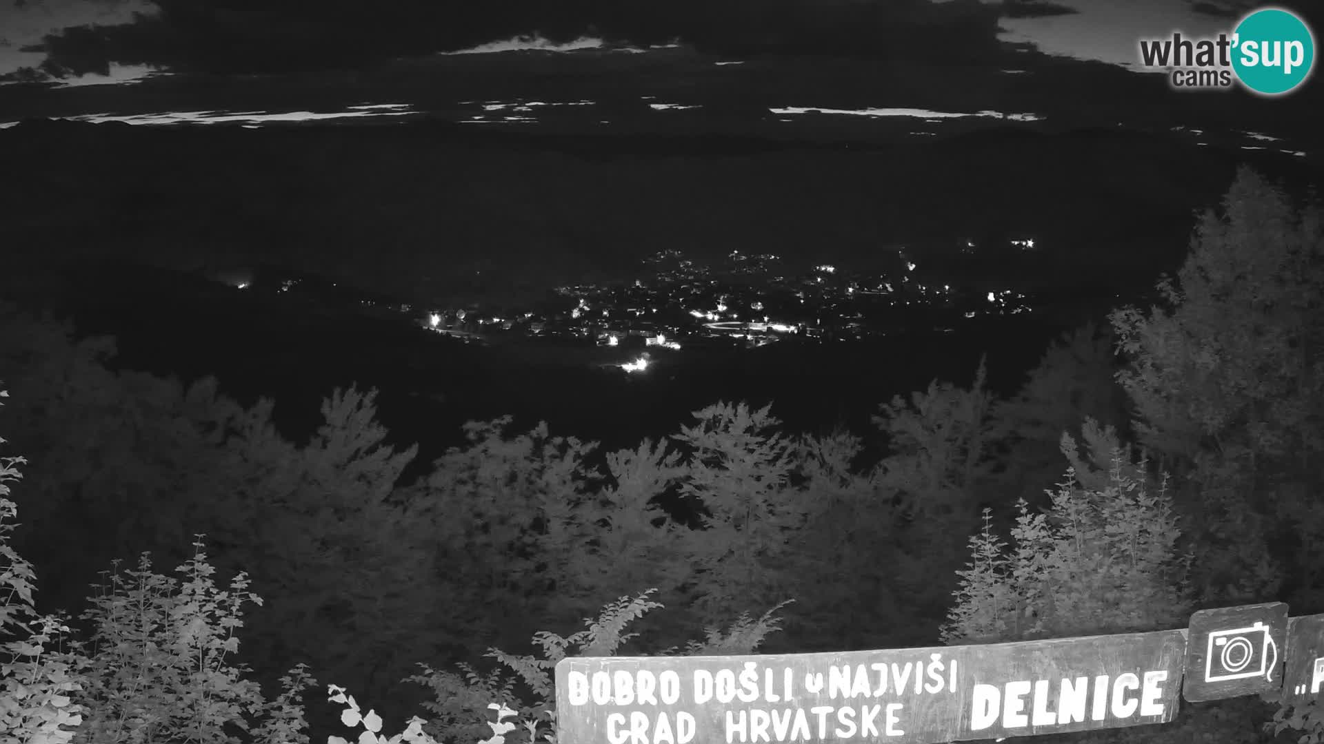 Panorama Delnice – vom Skigebiet Petehovac