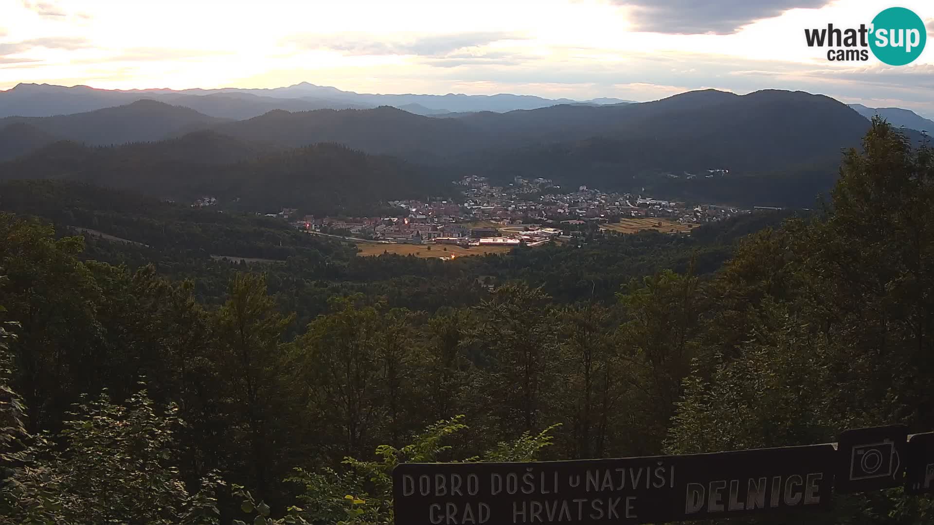 Panorama Delnice – vom Skigebiet Petehovac