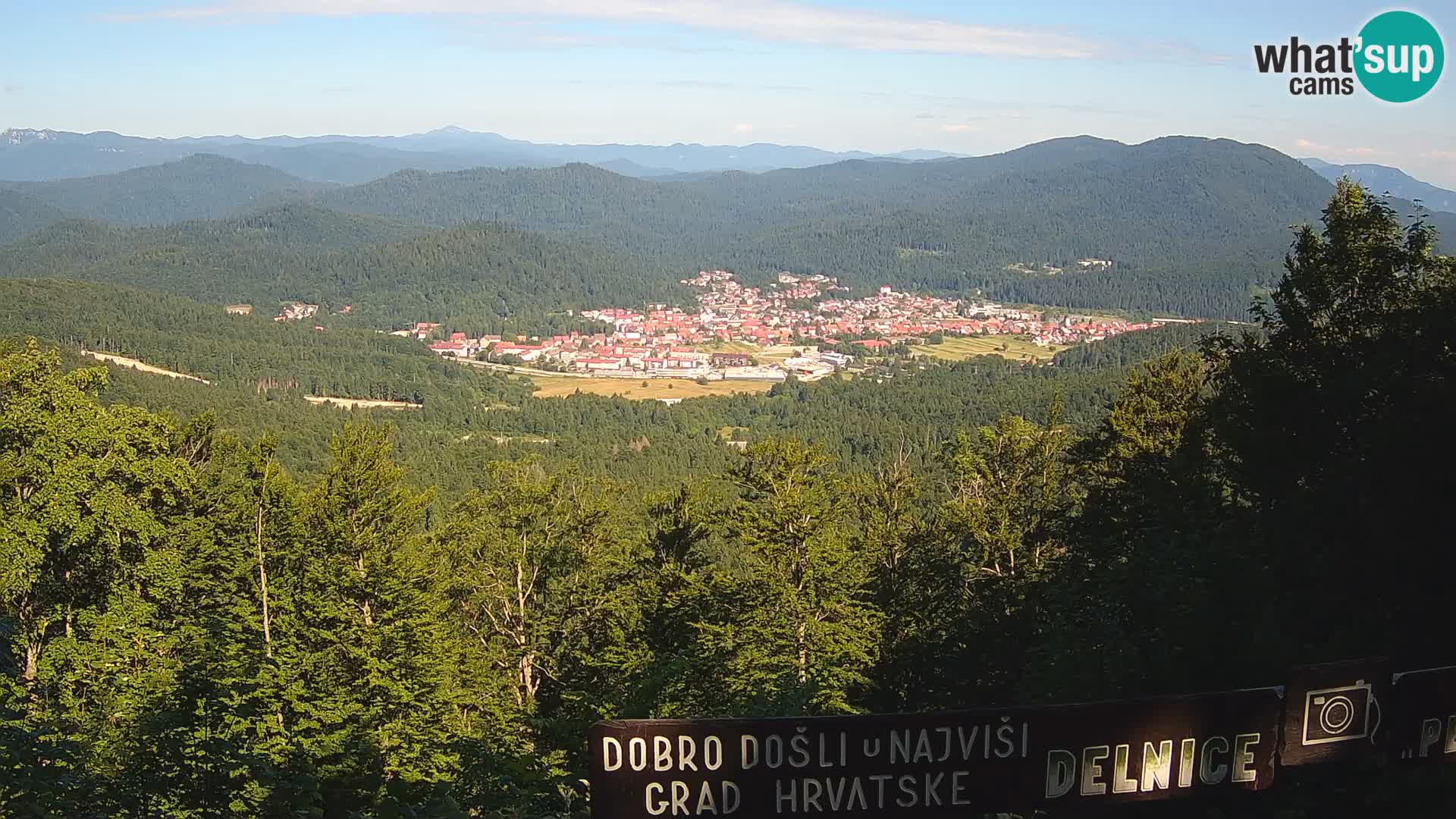 Panorama na Delnice – sa skijališta Petehovac