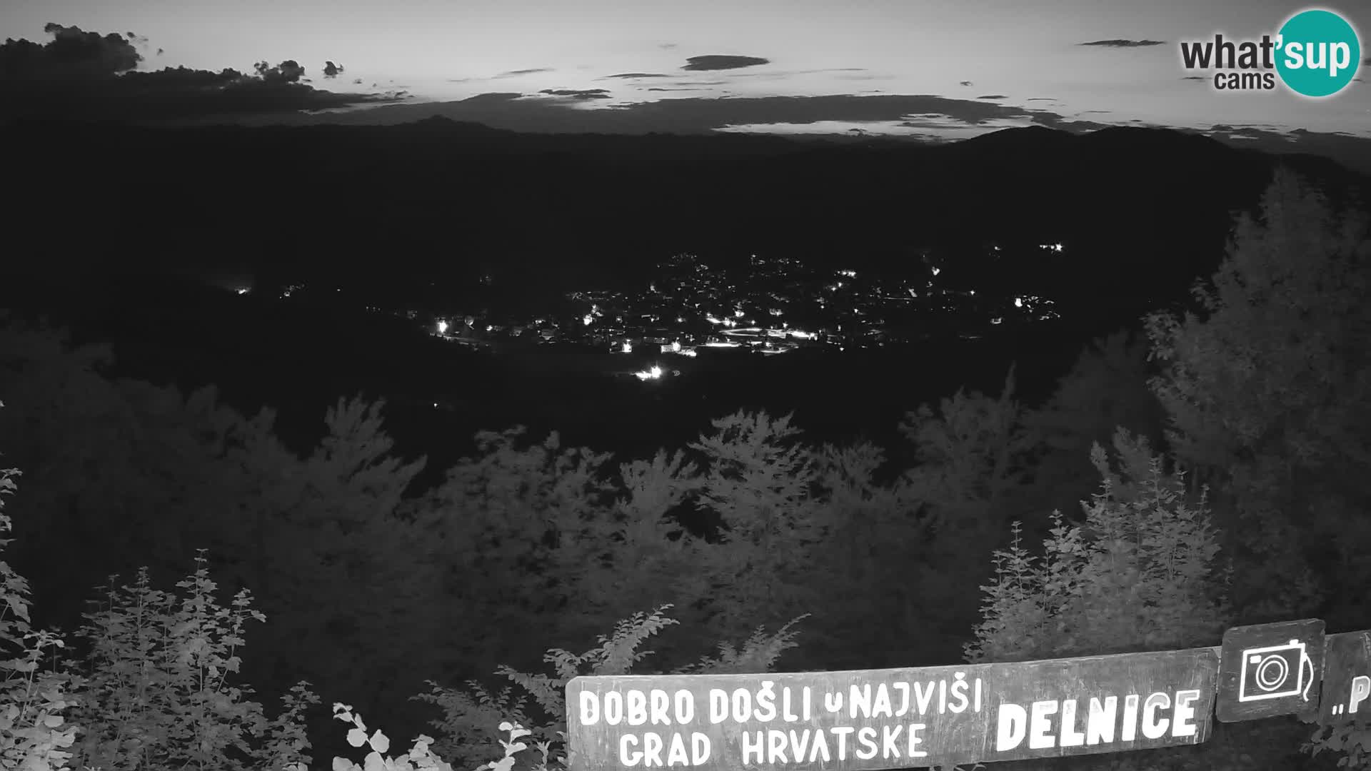 Panorama Delnice – vom Skigebiet Petehovac