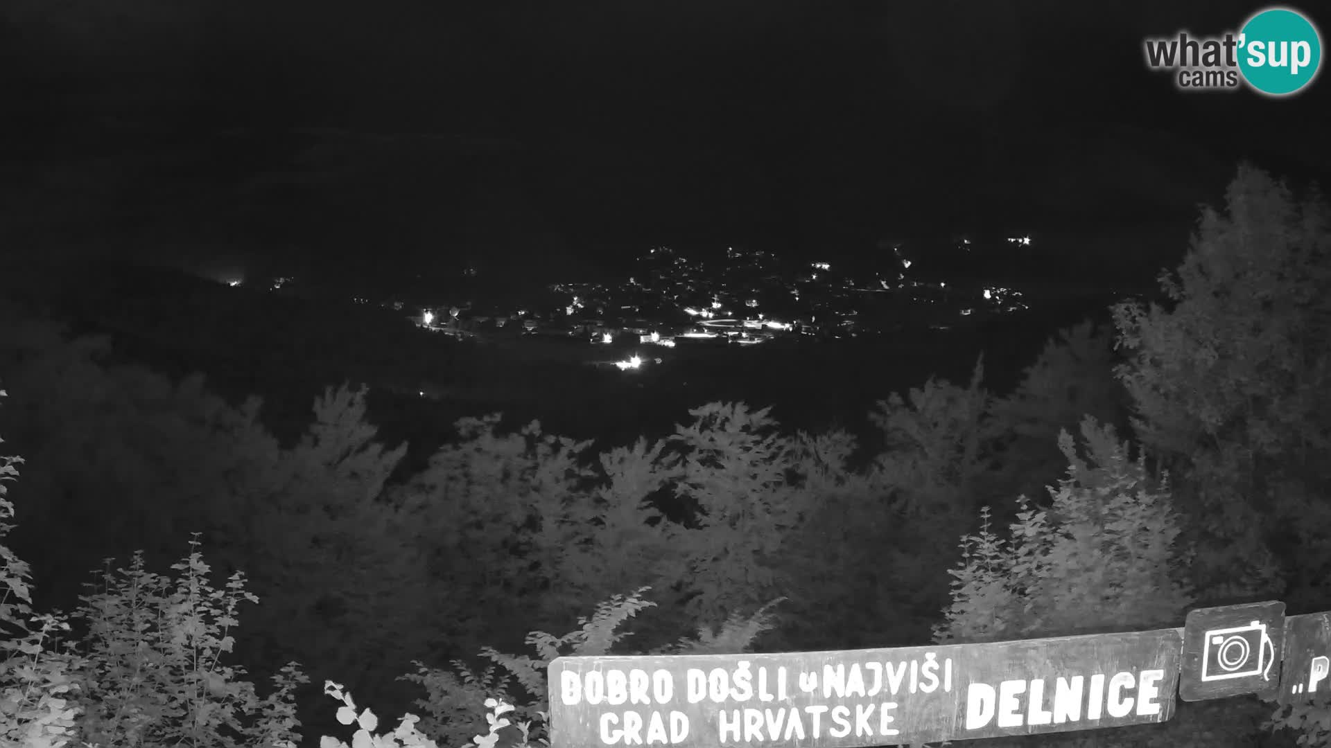 Panorama Delnice – vom Skigebiet Petehovac