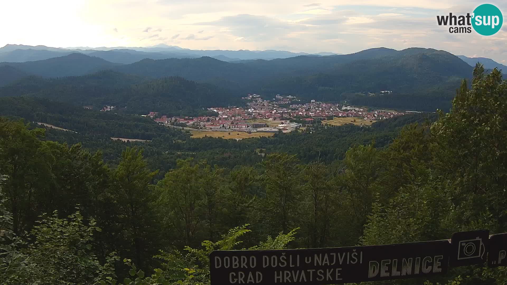 Panorama Delnice – vom Skigebiet Petehovac