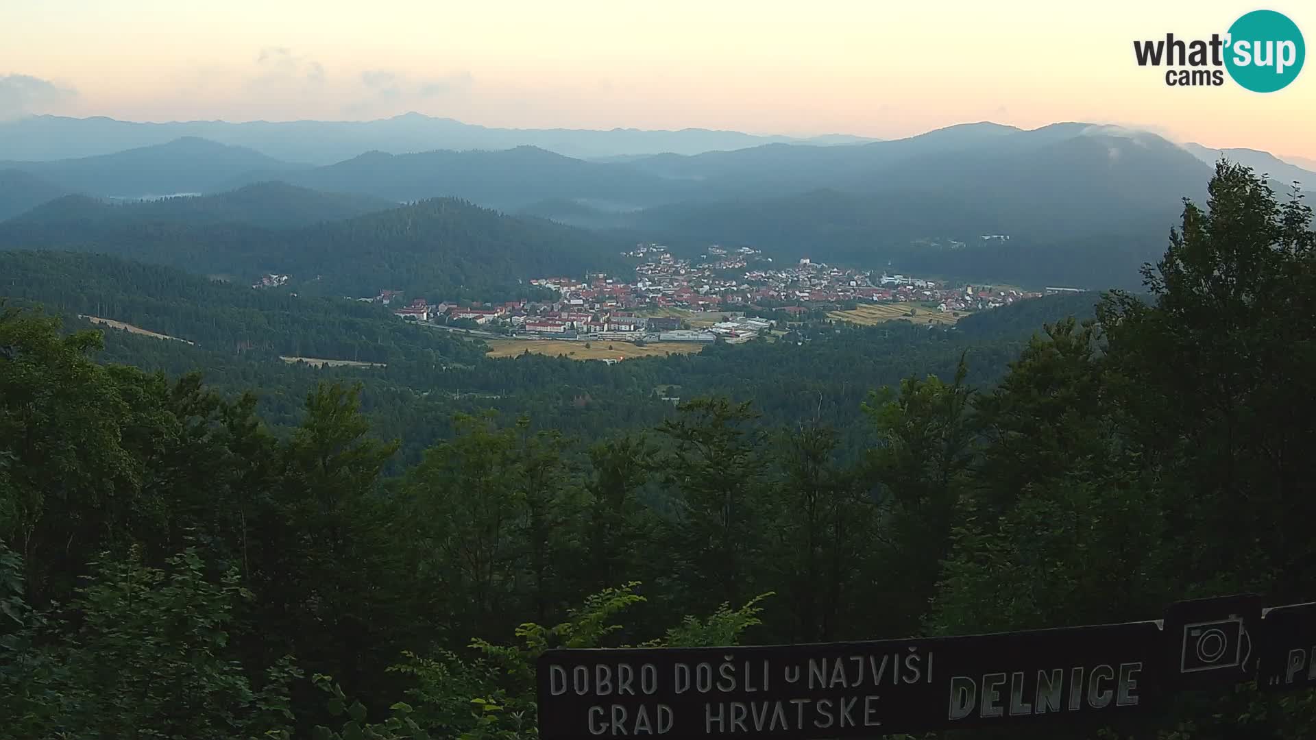 Panorama Delnice – vom Skigebiet Petehovac