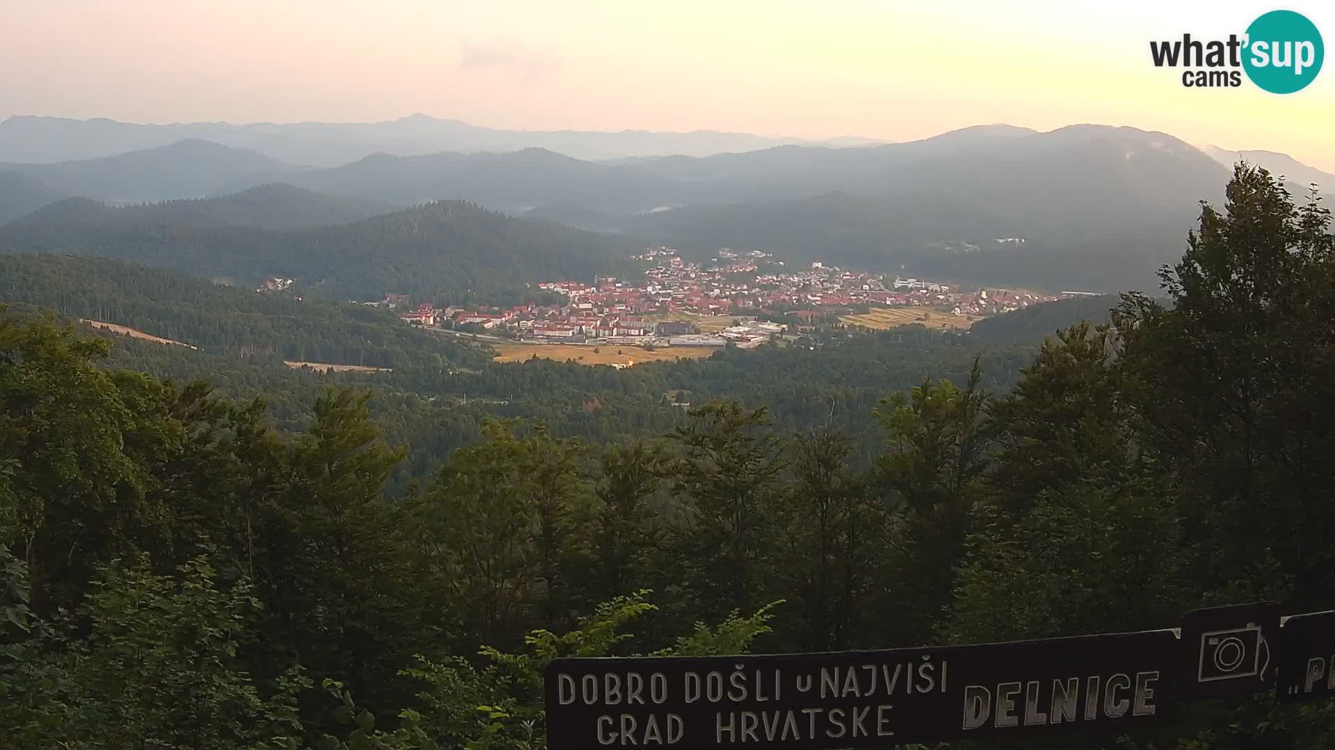 Panorama Delnice – vom Skigebiet Petehovac