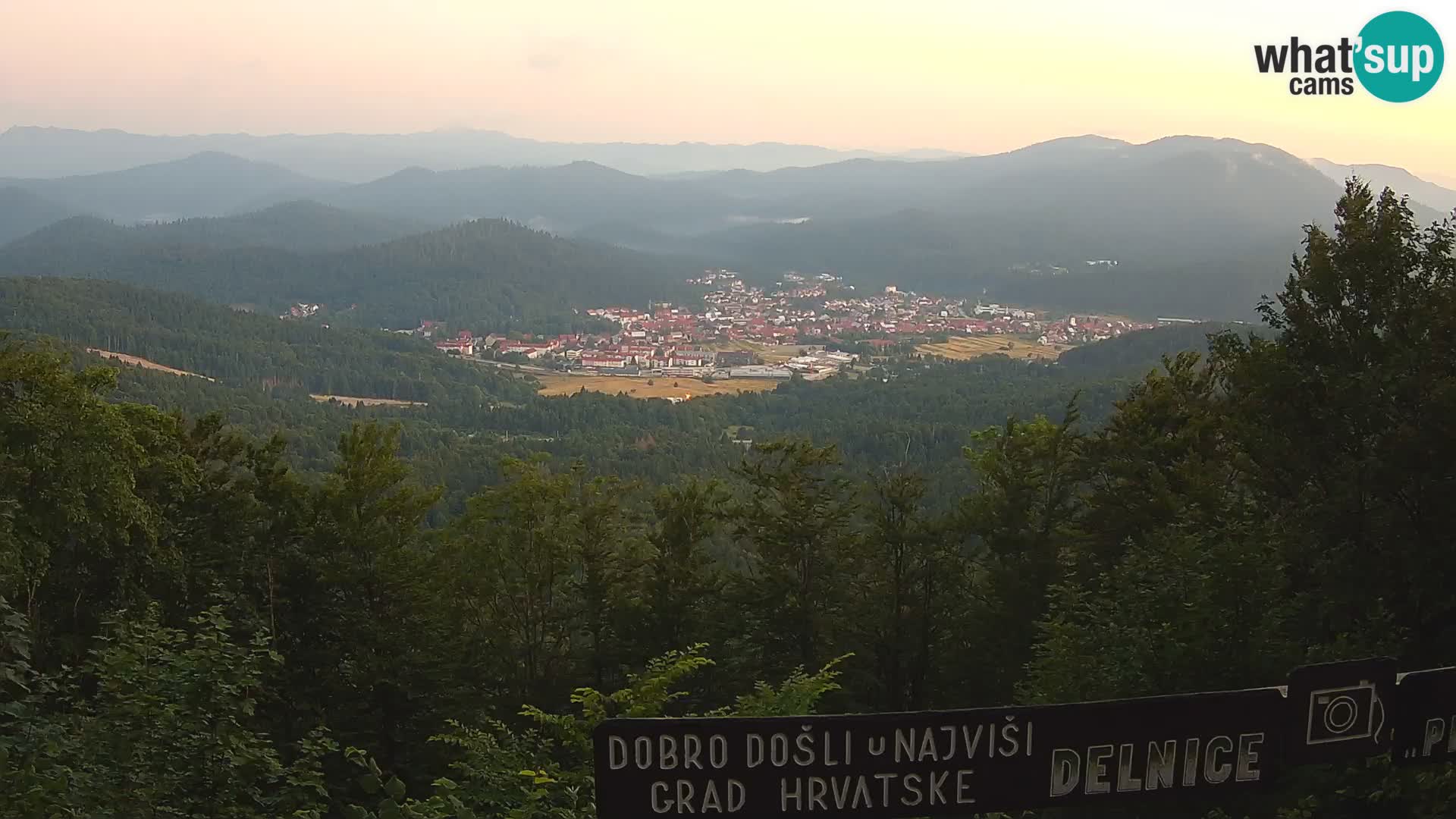 Panorama Delnice – vom Skigebiet Petehovac