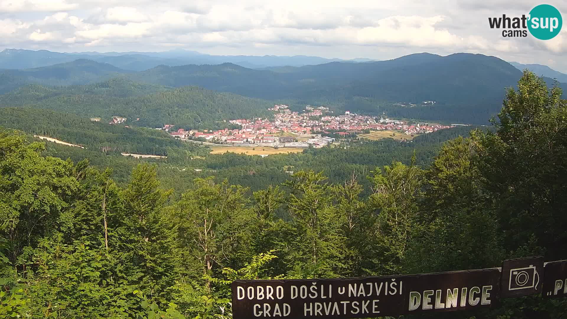 Panorama Delnice – vom Skigebiet Petehovac