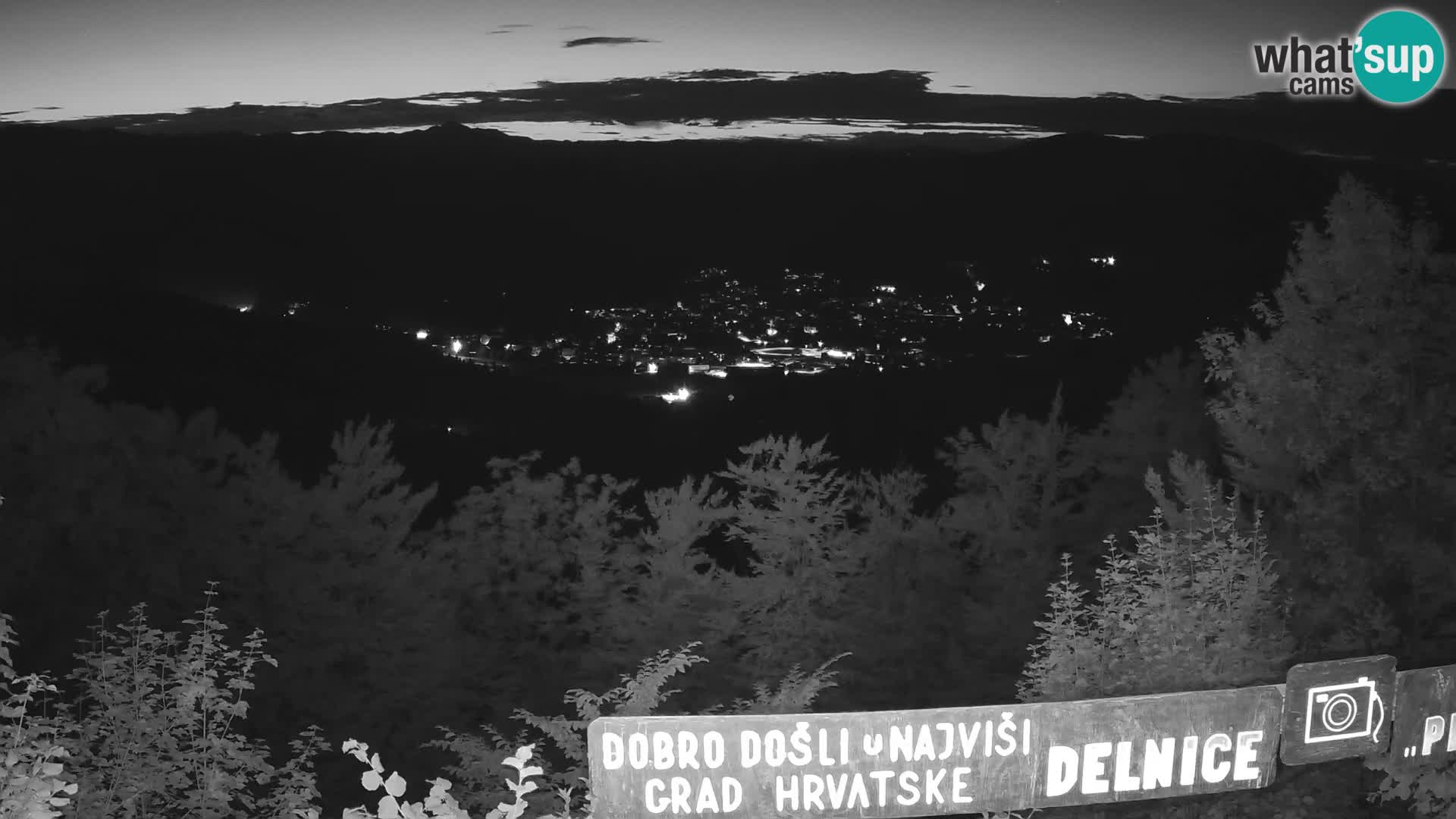 Panorama Delnice – vom Skigebiet Petehovac