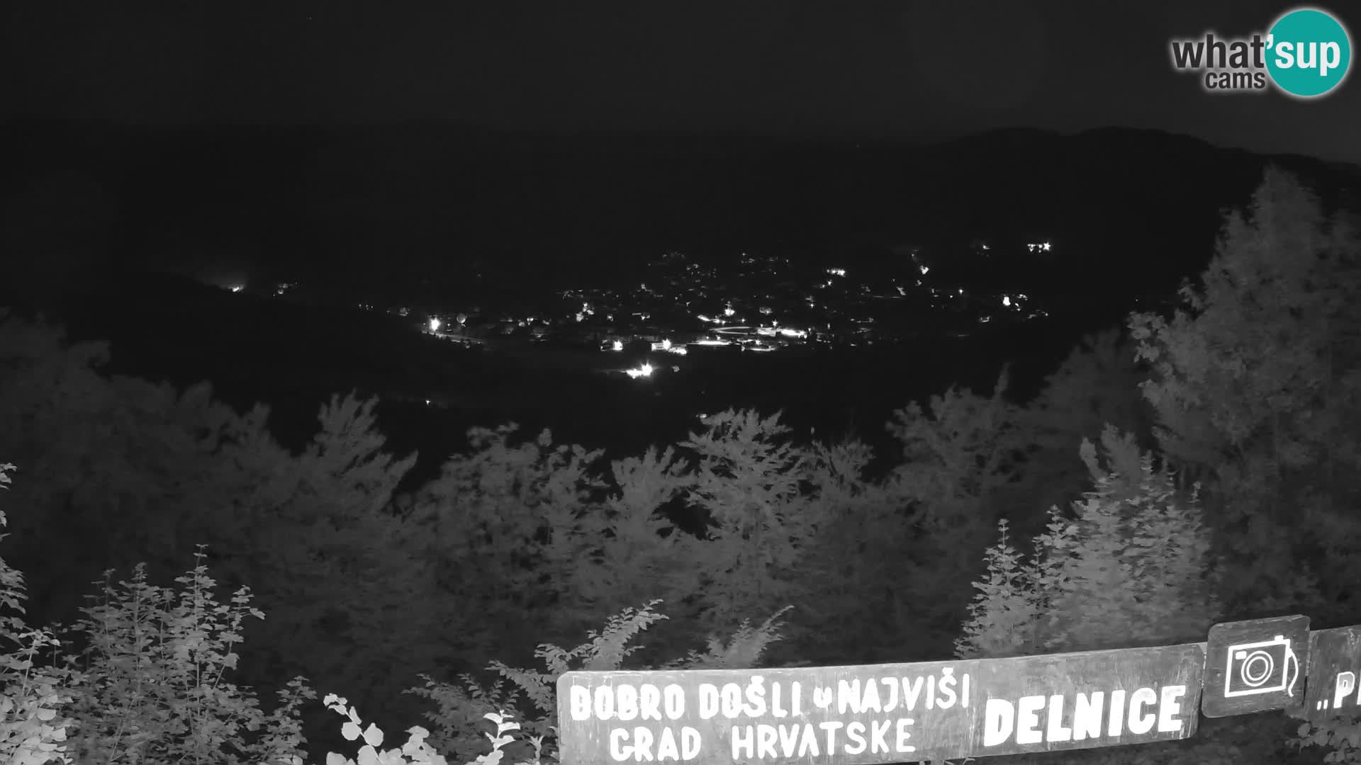 Panorama Delnice – vom Skigebiet Petehovac