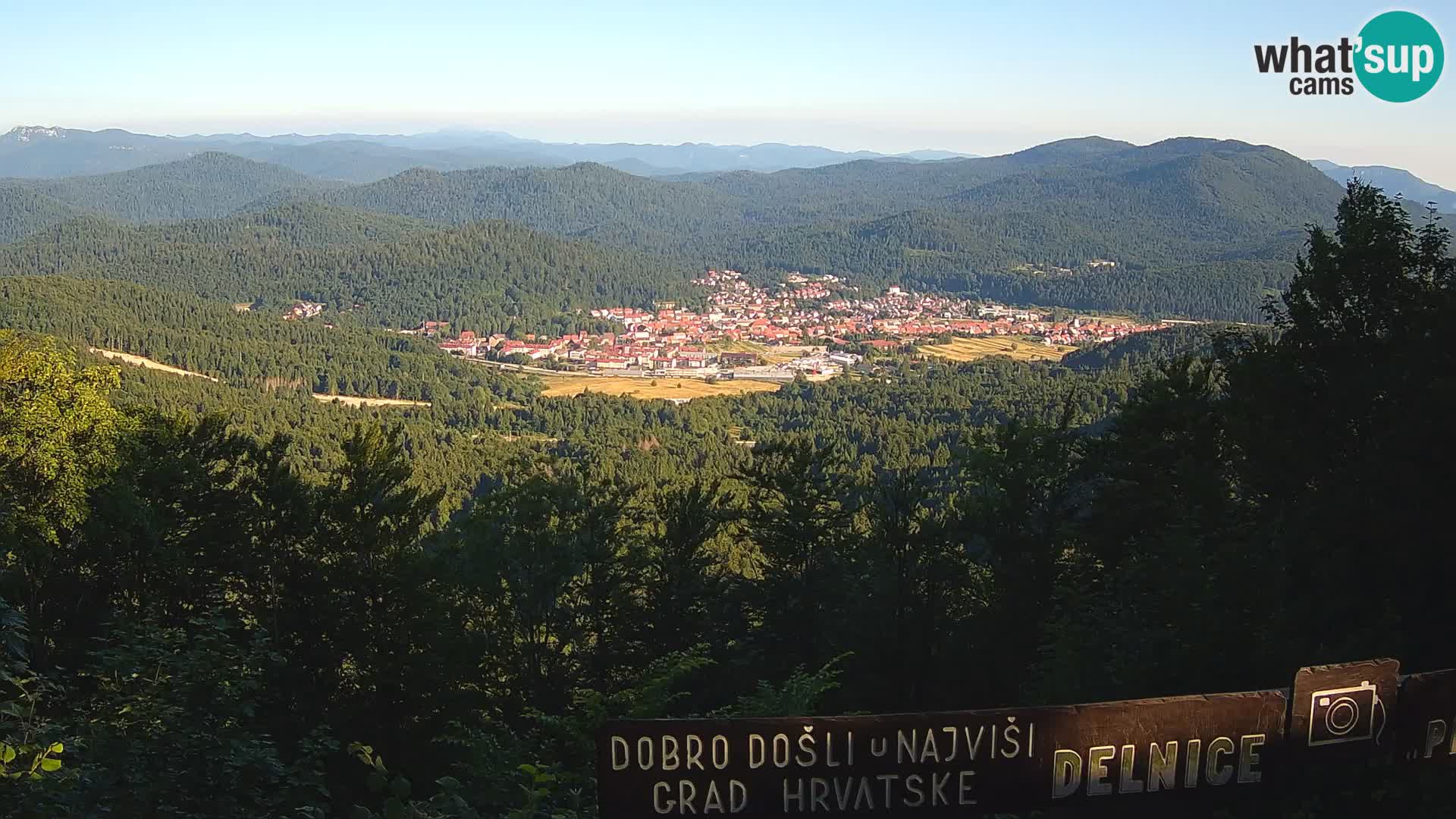 Panorama Delnice – vom Skigebiet Petehovac