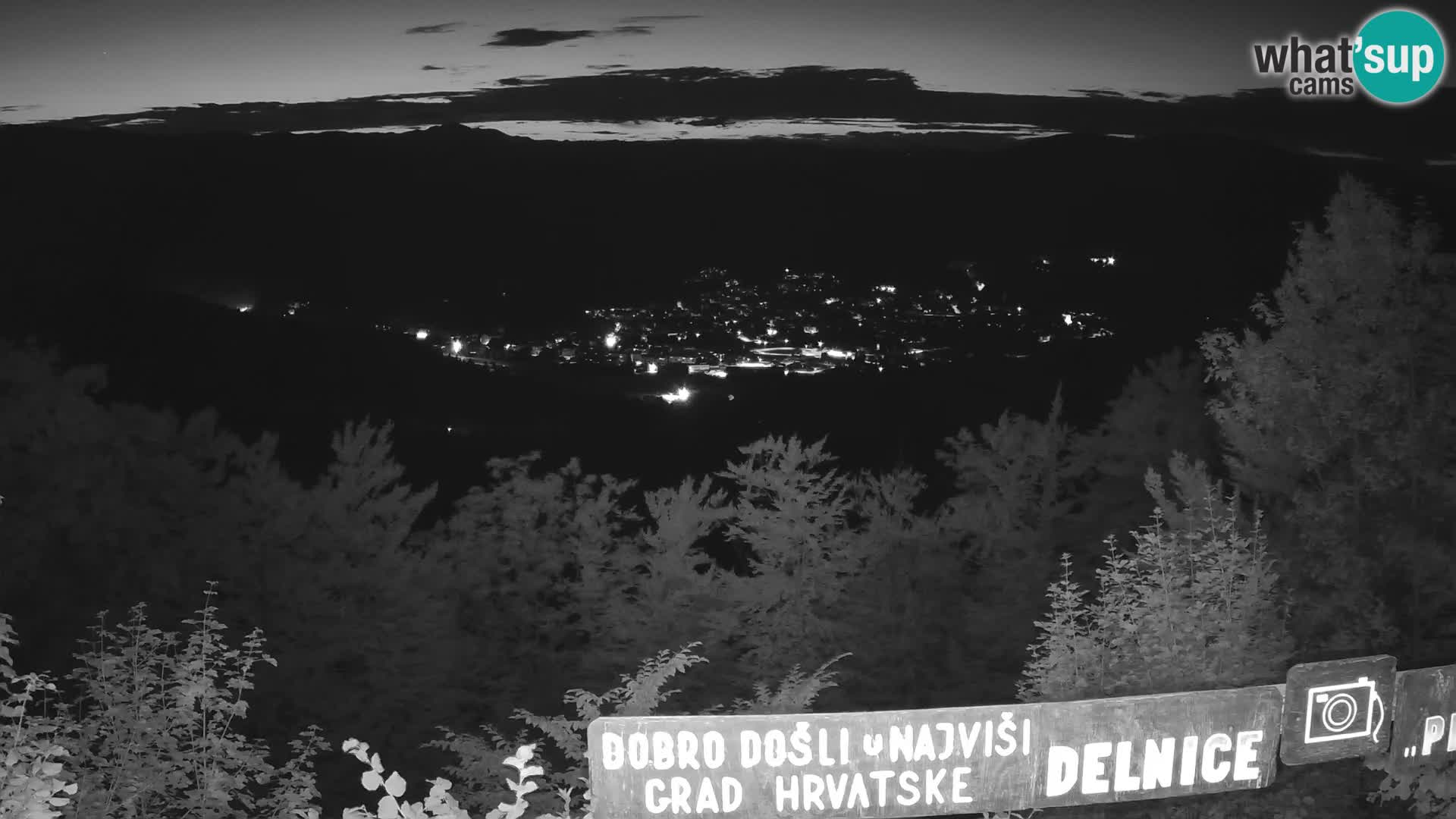 Panorama Delnice – vom Skigebiet Petehovac