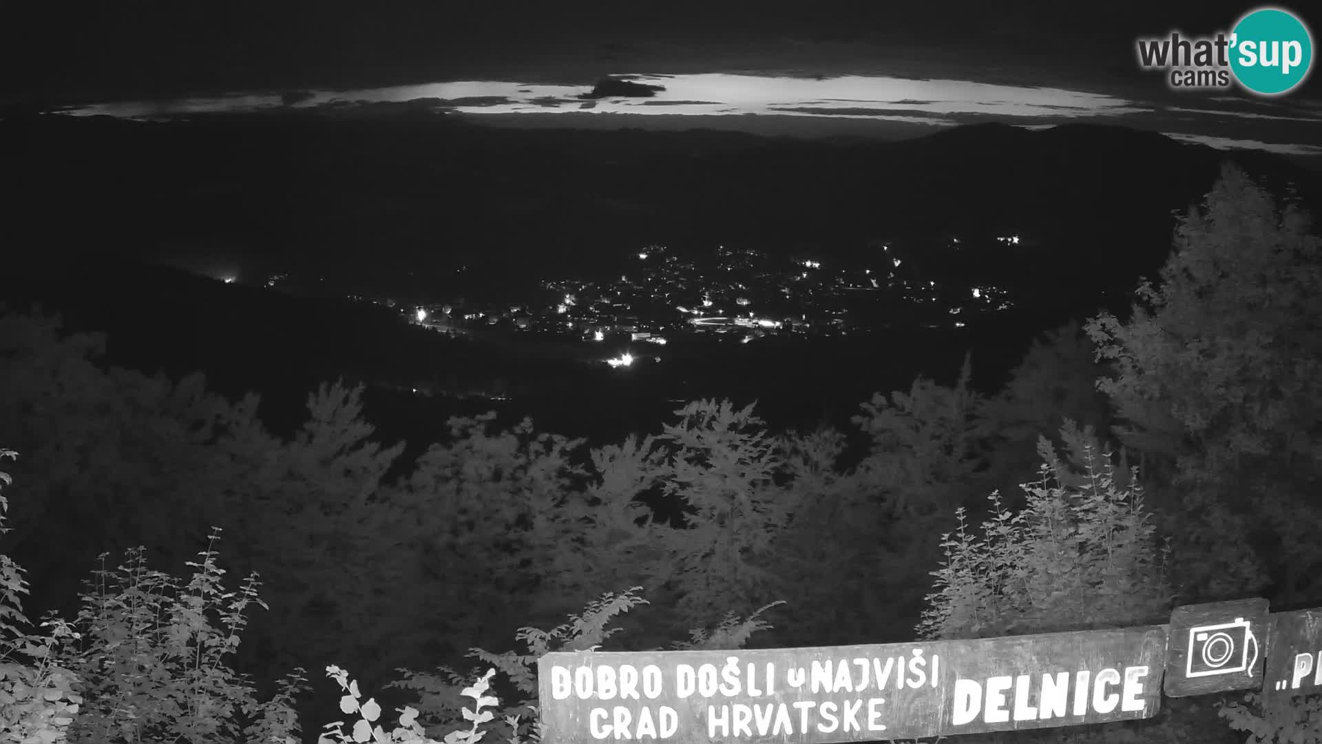 Panorama Delnice – vom Skigebiet Petehovac