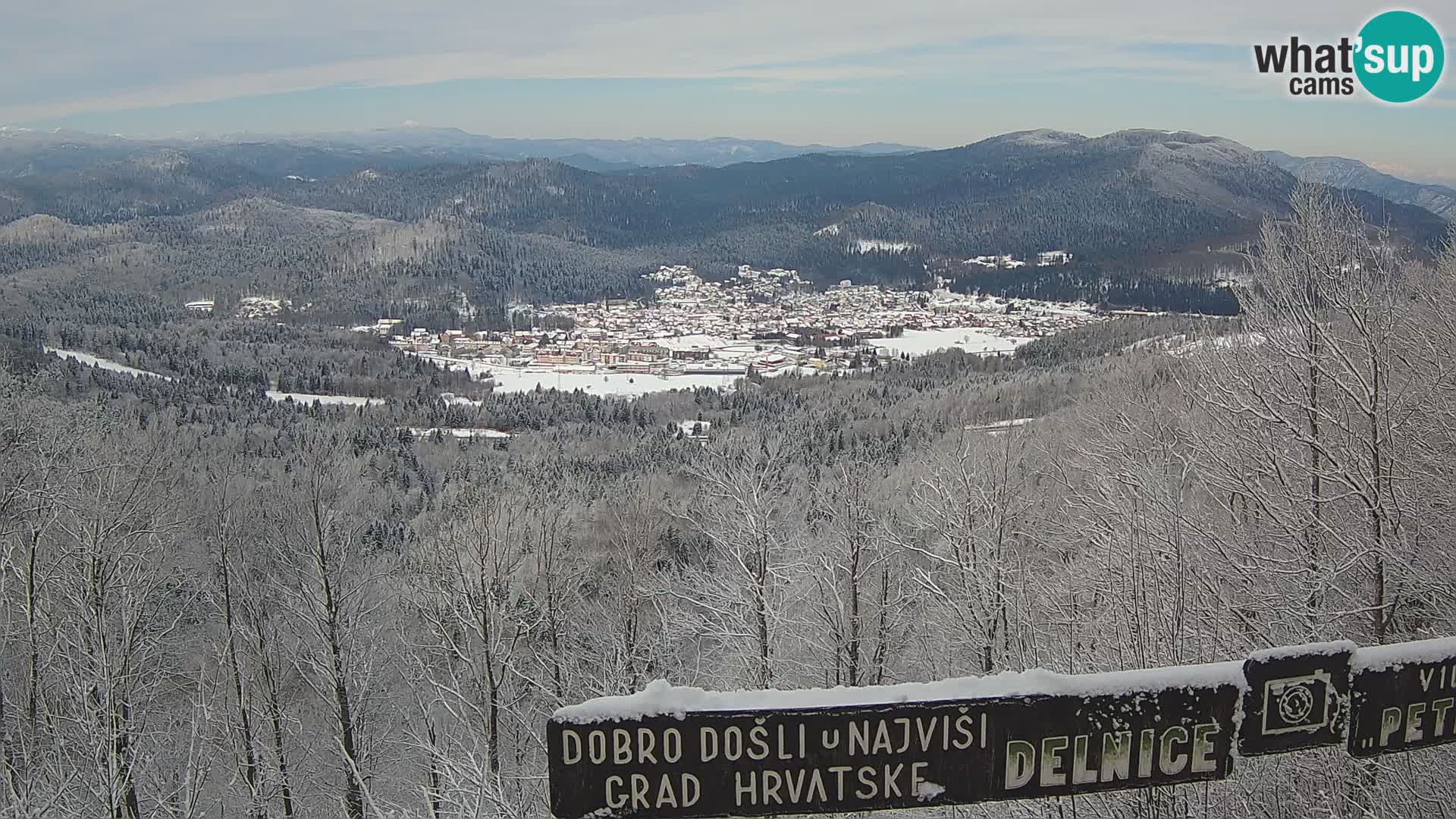 Panorama na Delnice – sa skijališta Petehovac