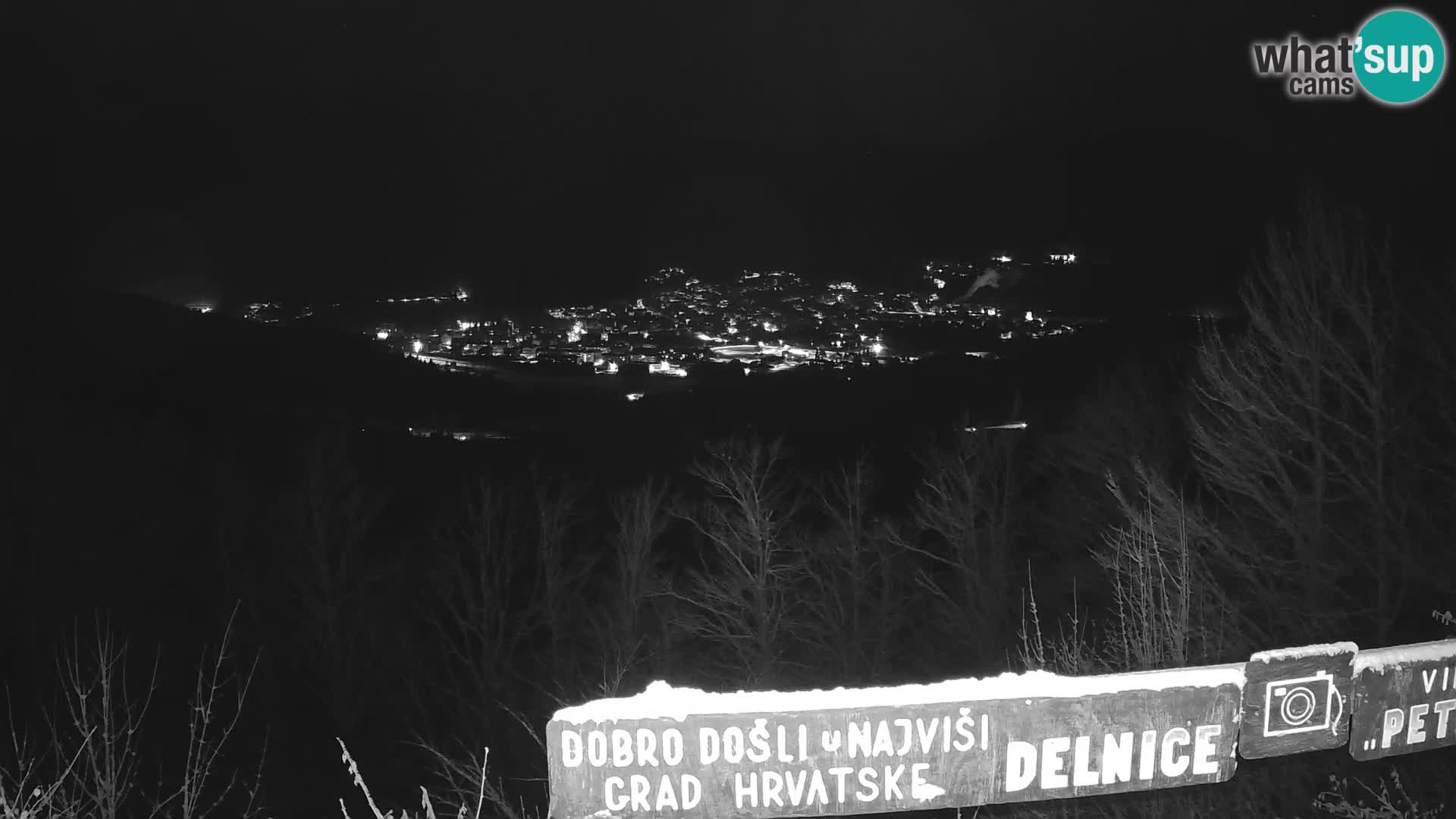 Panorama Delnice – vom Skigebiet Petehovac