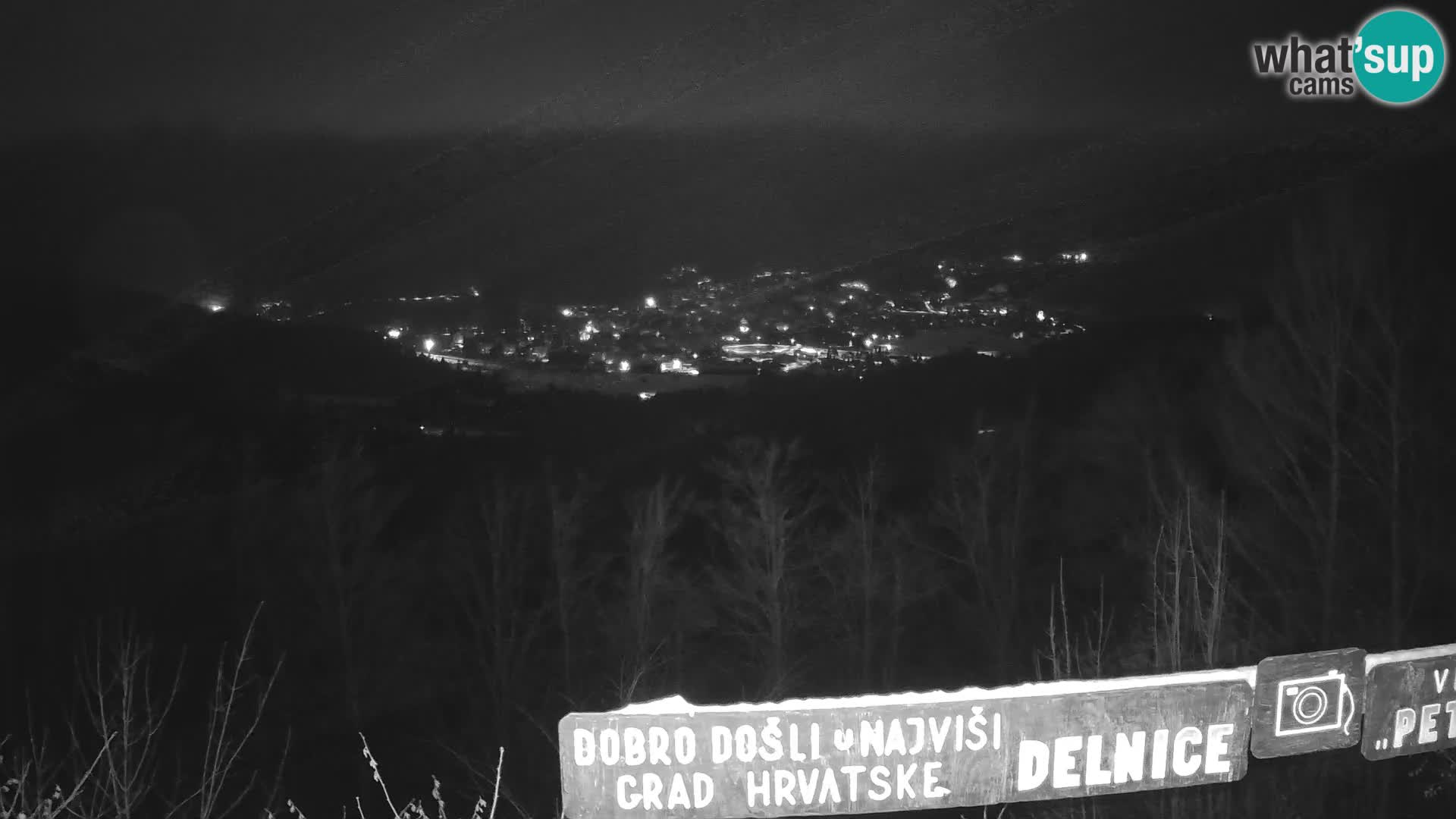 Panorama Delnice – vom Skigebiet Petehovac