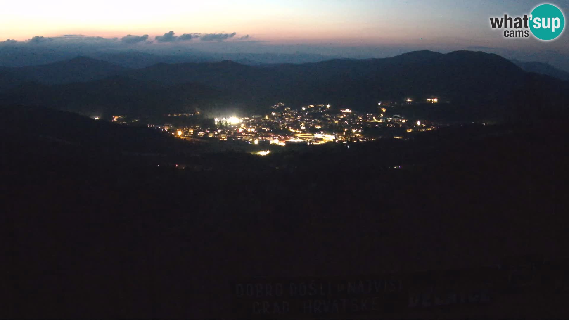 Panorama Delnice – vom Skigebiet Petehovac