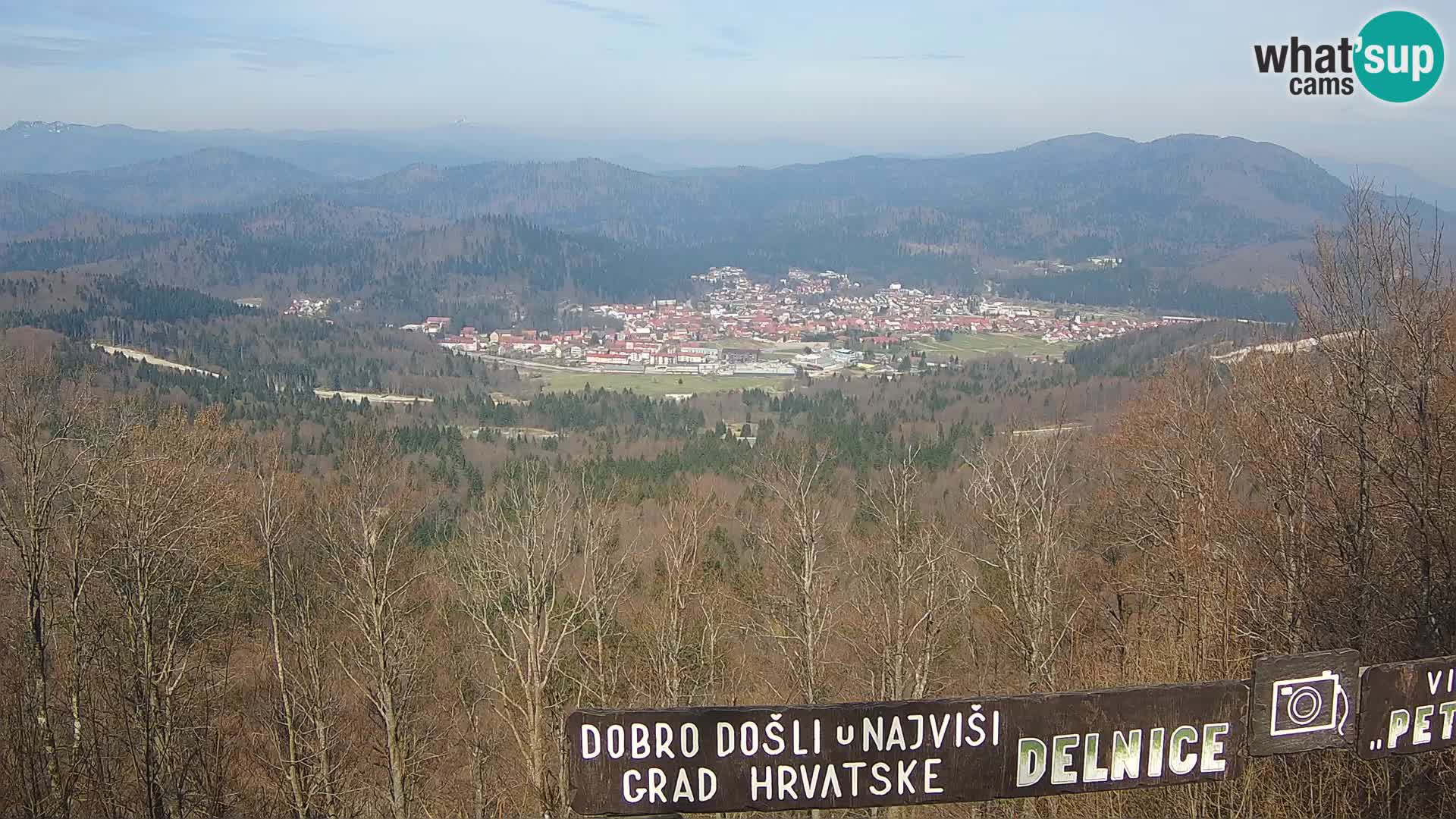 Panorama Delnice – vom Skigebiet Petehovac