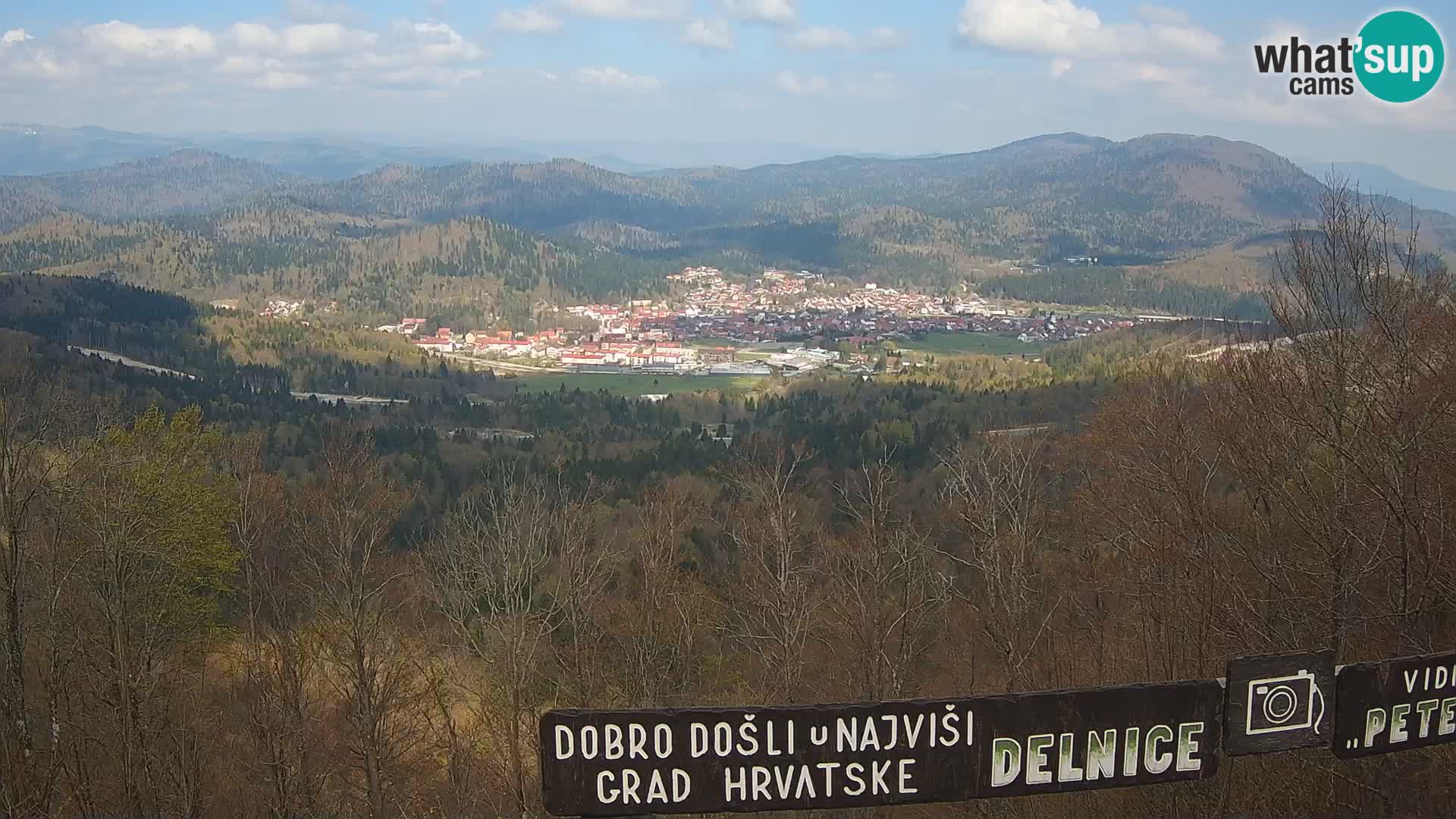 Panorama Delnice – vom Skigebiet Petehovac