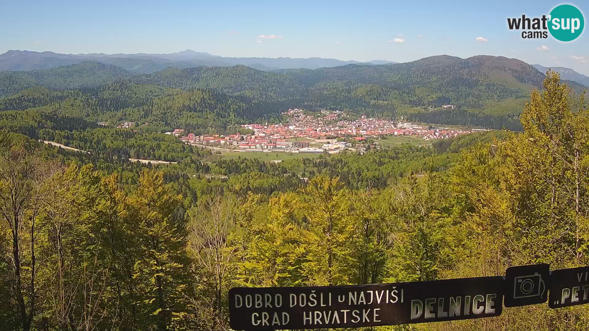 Panorama Delnice – vom Skigebiet Petehovac