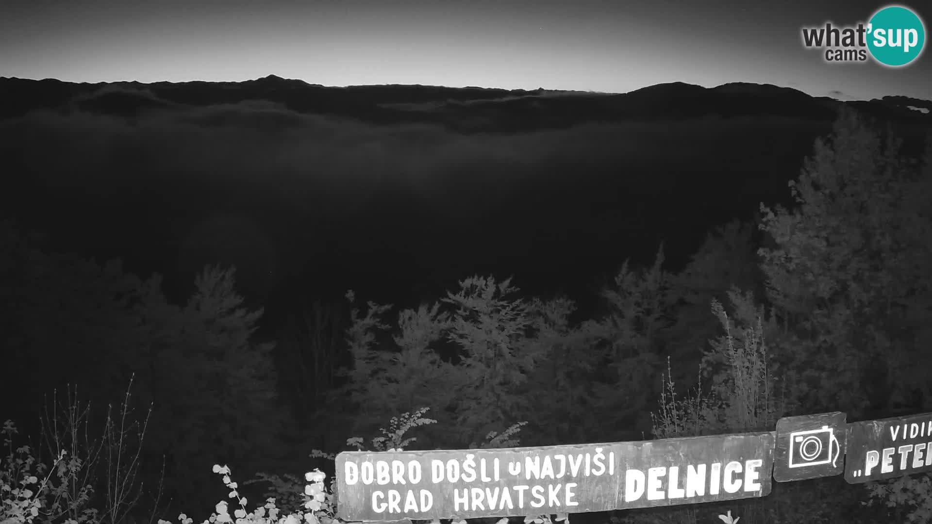 Panorama Delnice – vom Skigebiet Petehovac