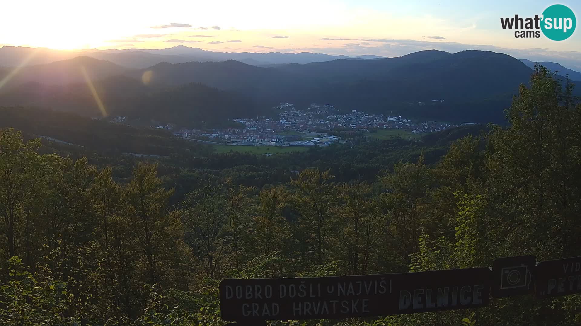 Panorama Delnice – vom Skigebiet Petehovac