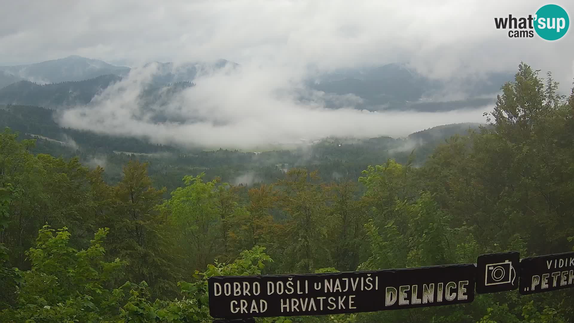 Panorama Delnice – vom Skigebiet Petehovac