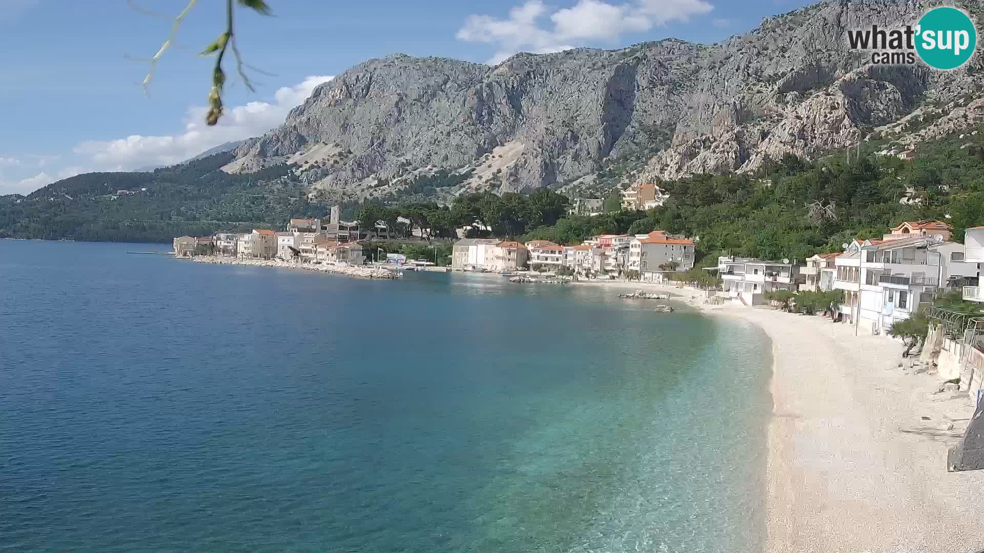 Web Kamera Drašnice (Podgora) – Plaža sa Apartmana Ober