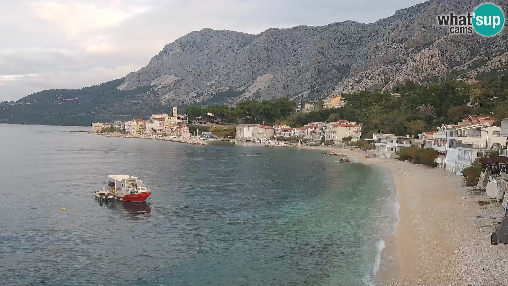 Web Kamera Drašnice (Podgora) – Plaža sa Apartmana Ober