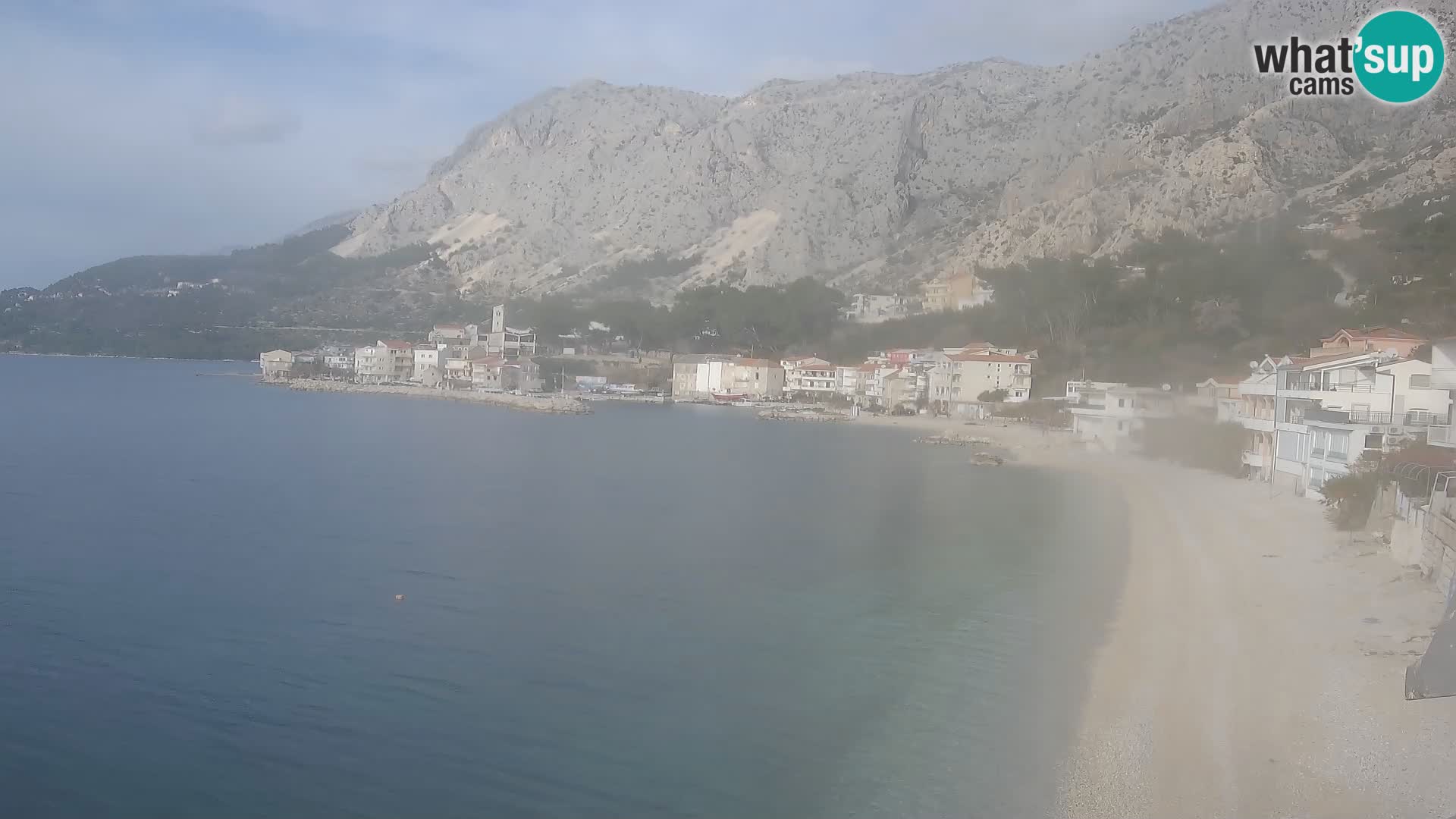 Web Kamera Drašnice (Podgora) – Plaža sa Apartmana Ober