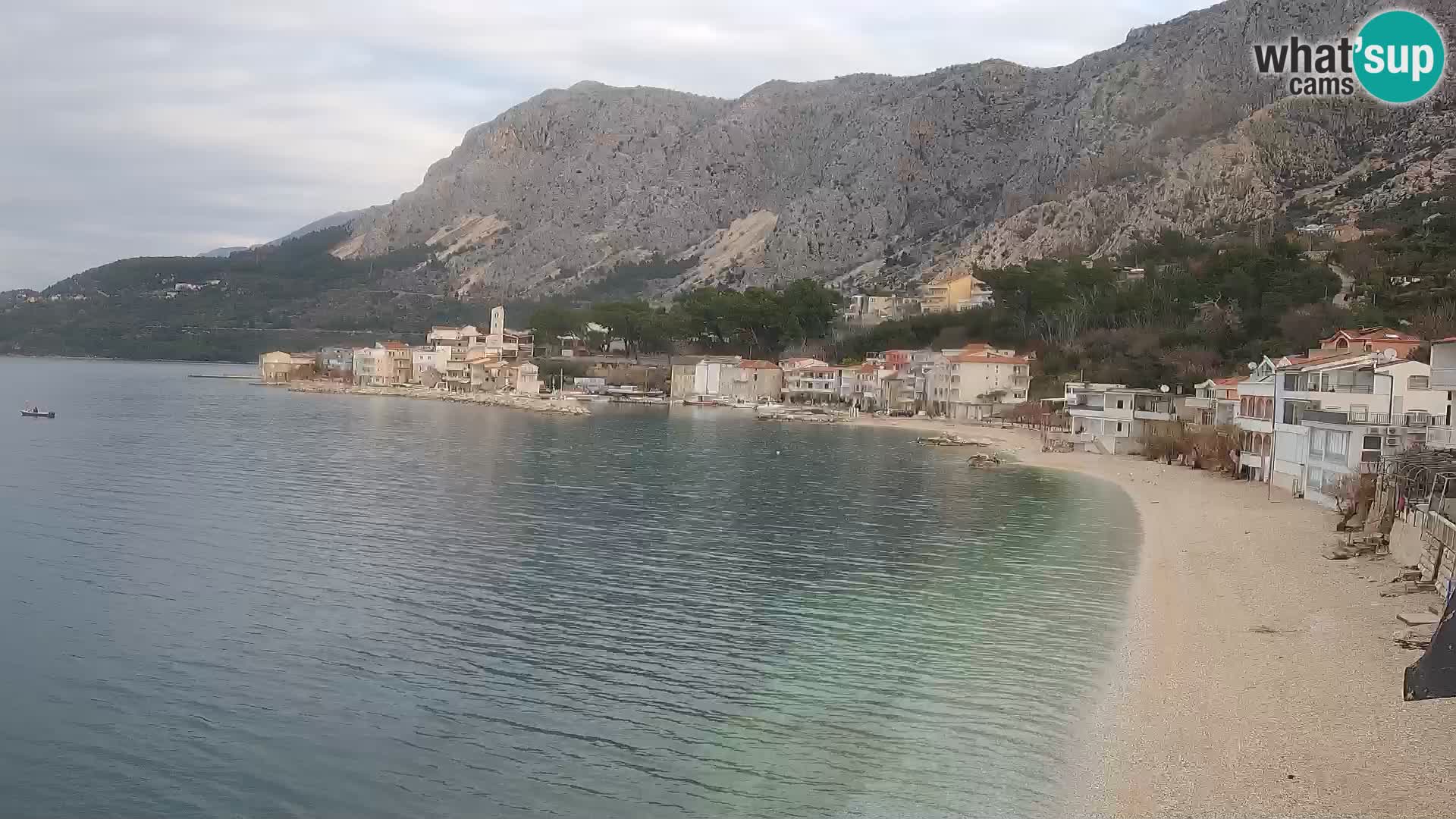 Web Kamera Drašnice (Podgora) – Plaža sa Apartmana Ober