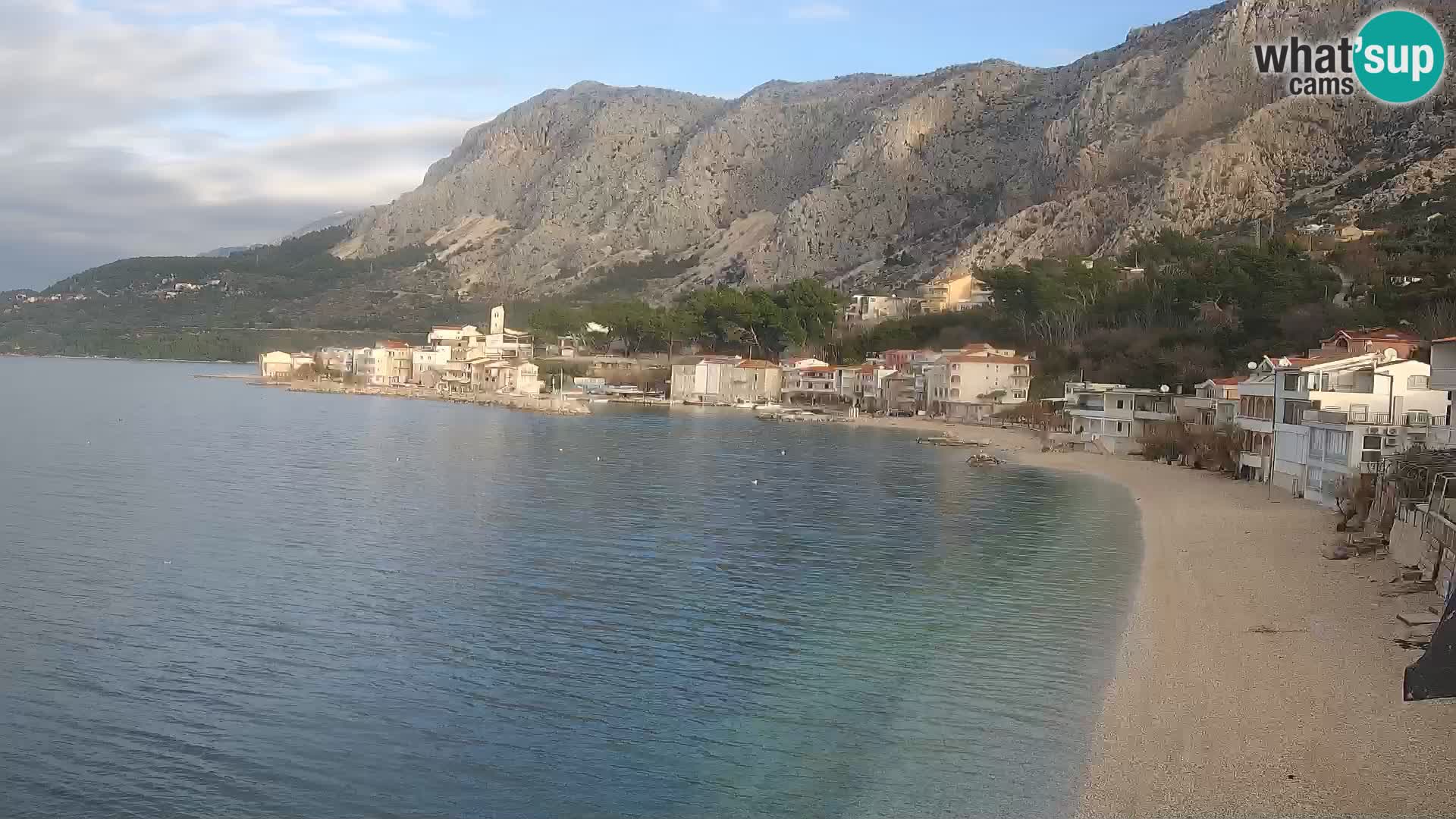 Web Kamera Drašnice (Podgora) – Plaža sa Apartmana Ober